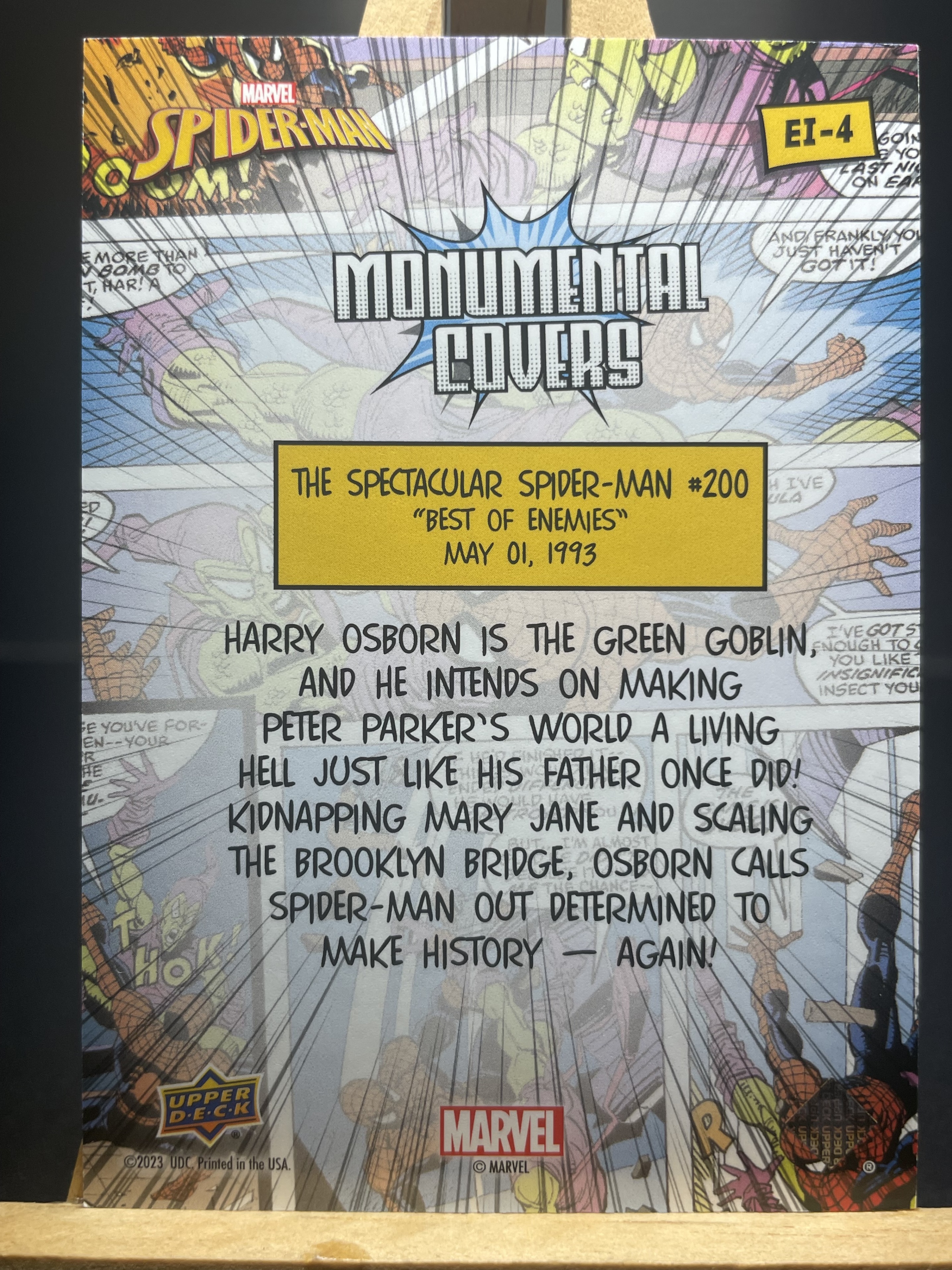 (B5) 2023 UPPER DECK 漫威 MARVEL 折射 封面 蜘蛛侠对战绿魔 收藏凑套必备 卡品如图!!!