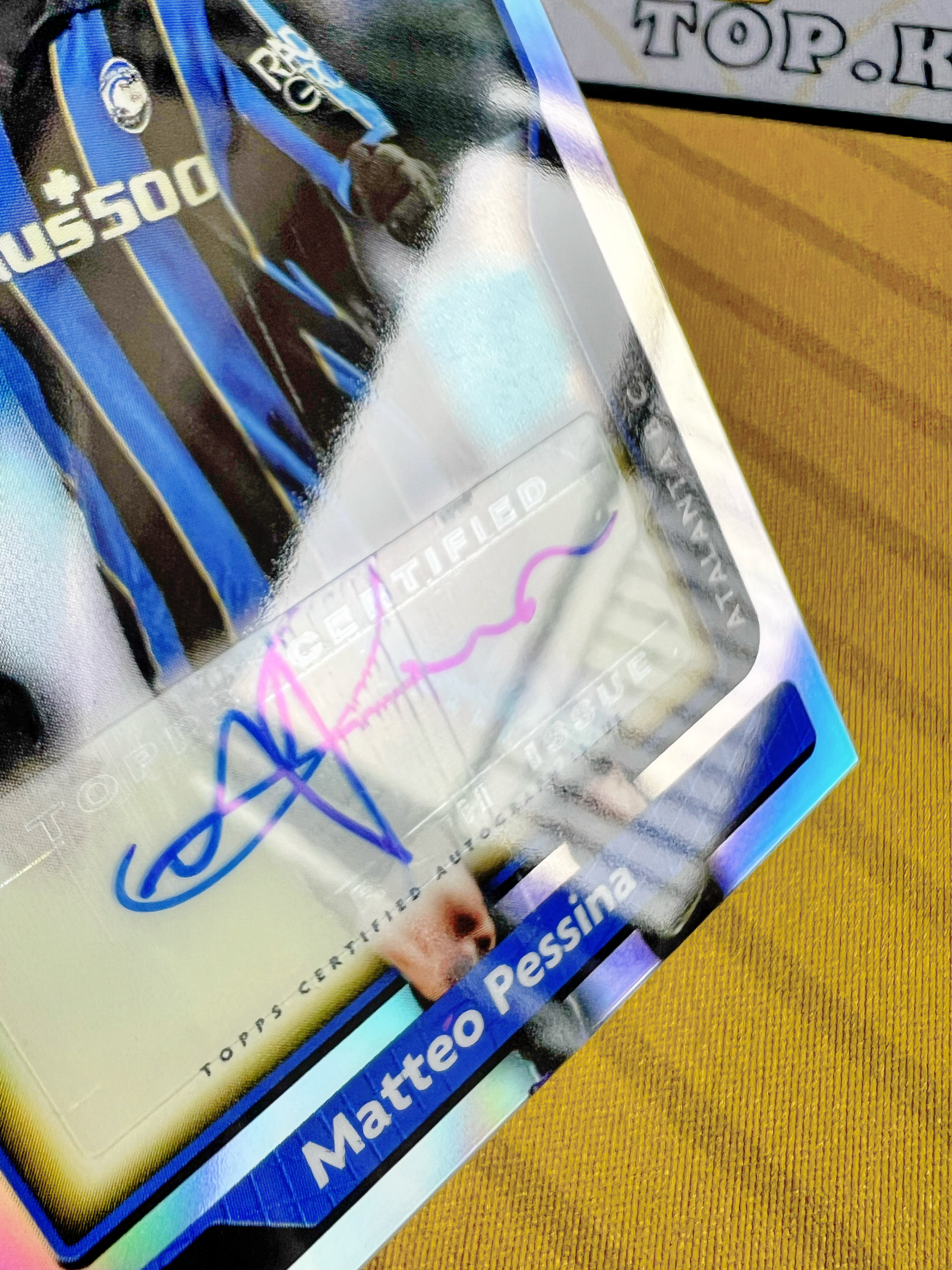 【顶尖卡社】2022 Topps merlin Matteo Pessina C 欧冠 亚特兰大 马泰奥 佩西纳 梅林系列 意大利 银折 签名 签字 折射 详情看描述 瑕疵如图【Lawson】