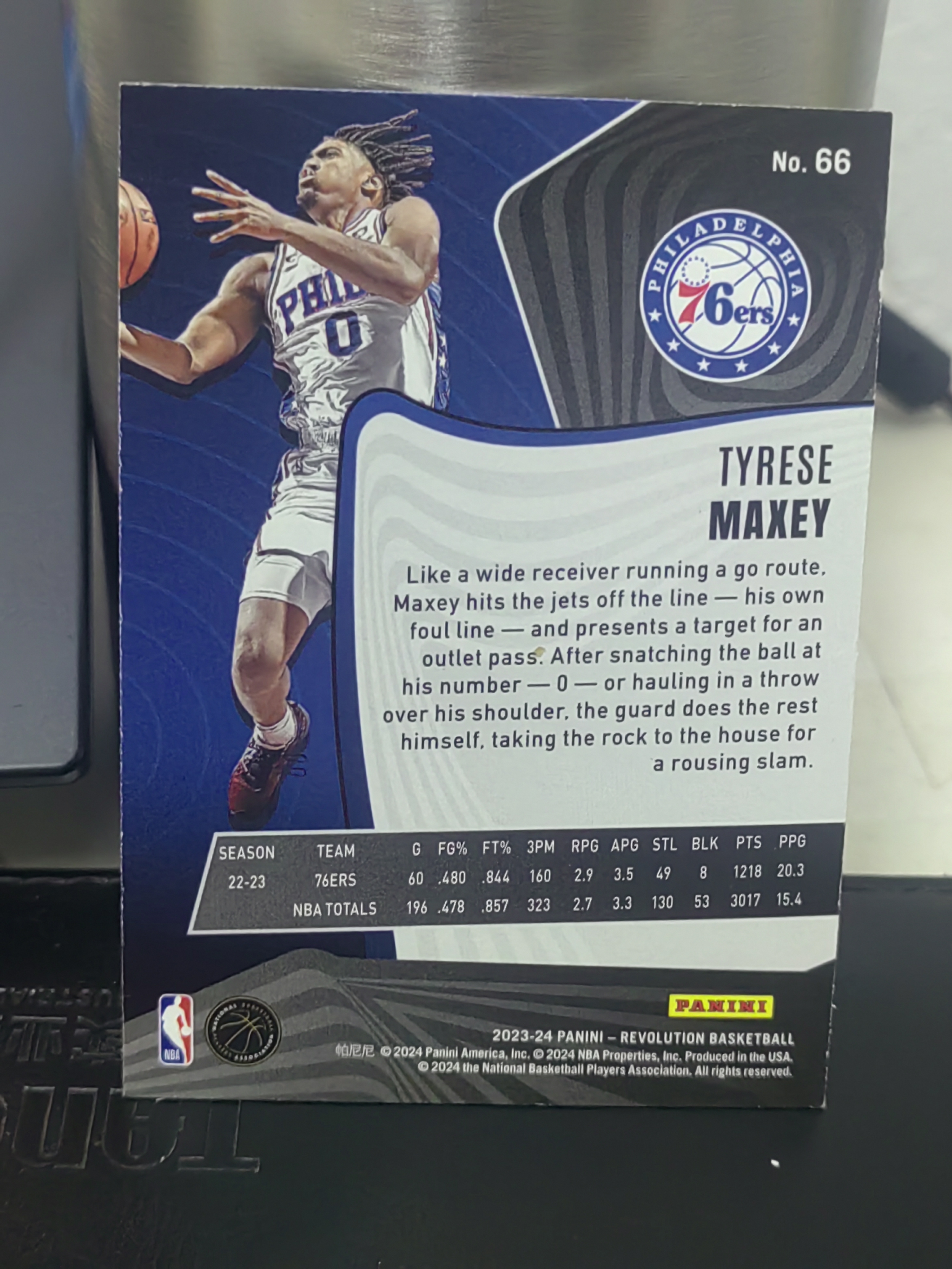 2023-24 Panini Revolution Tyrese Maxey 革命 泰雷塞 马克西 76人 篮 白边白角 不保卡品 卡品如图