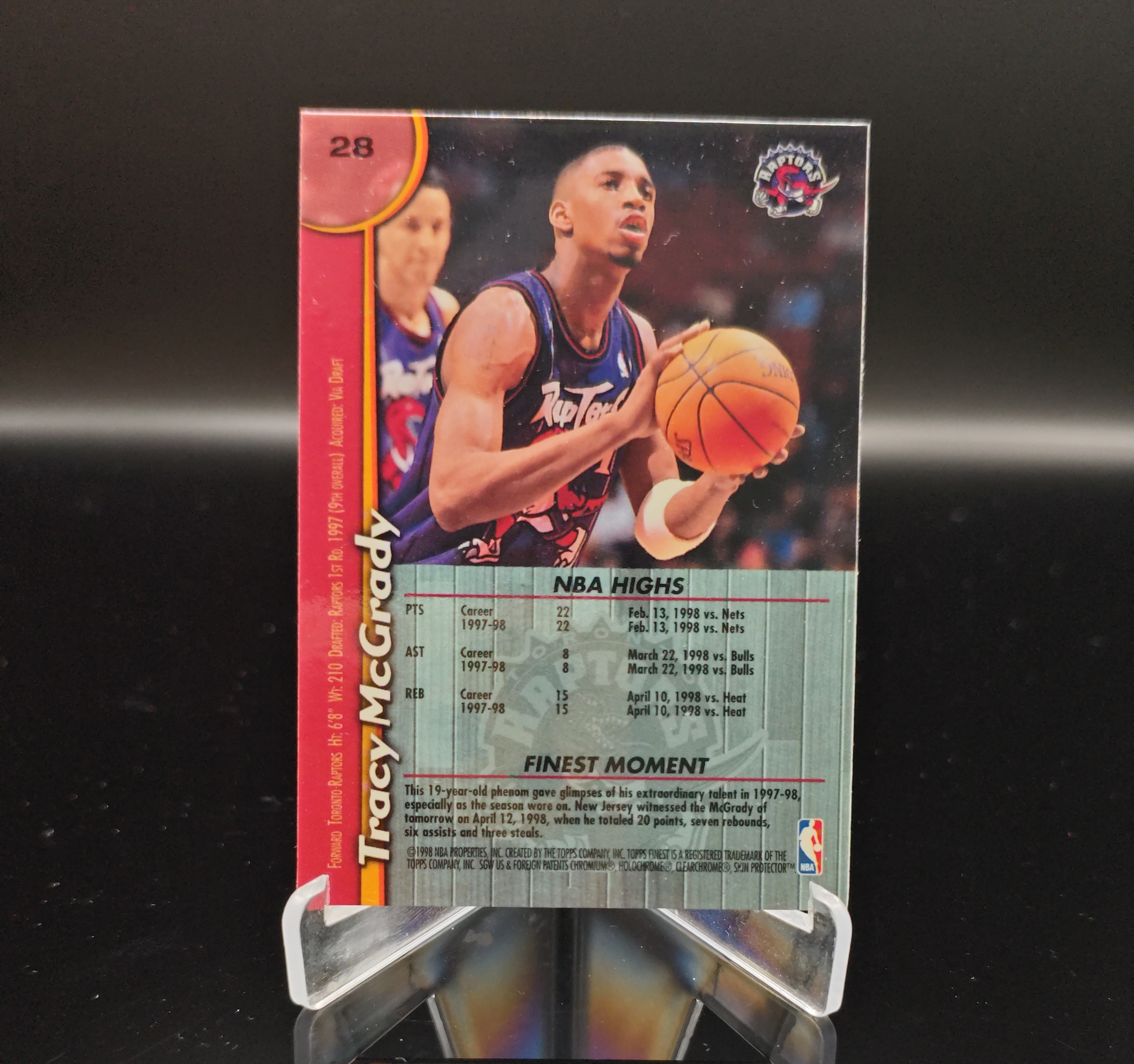 1998 Topps Finest Tracy McGrady #28 特雷西 麦格雷迪 麦迪 T-MAC 卡品如图
