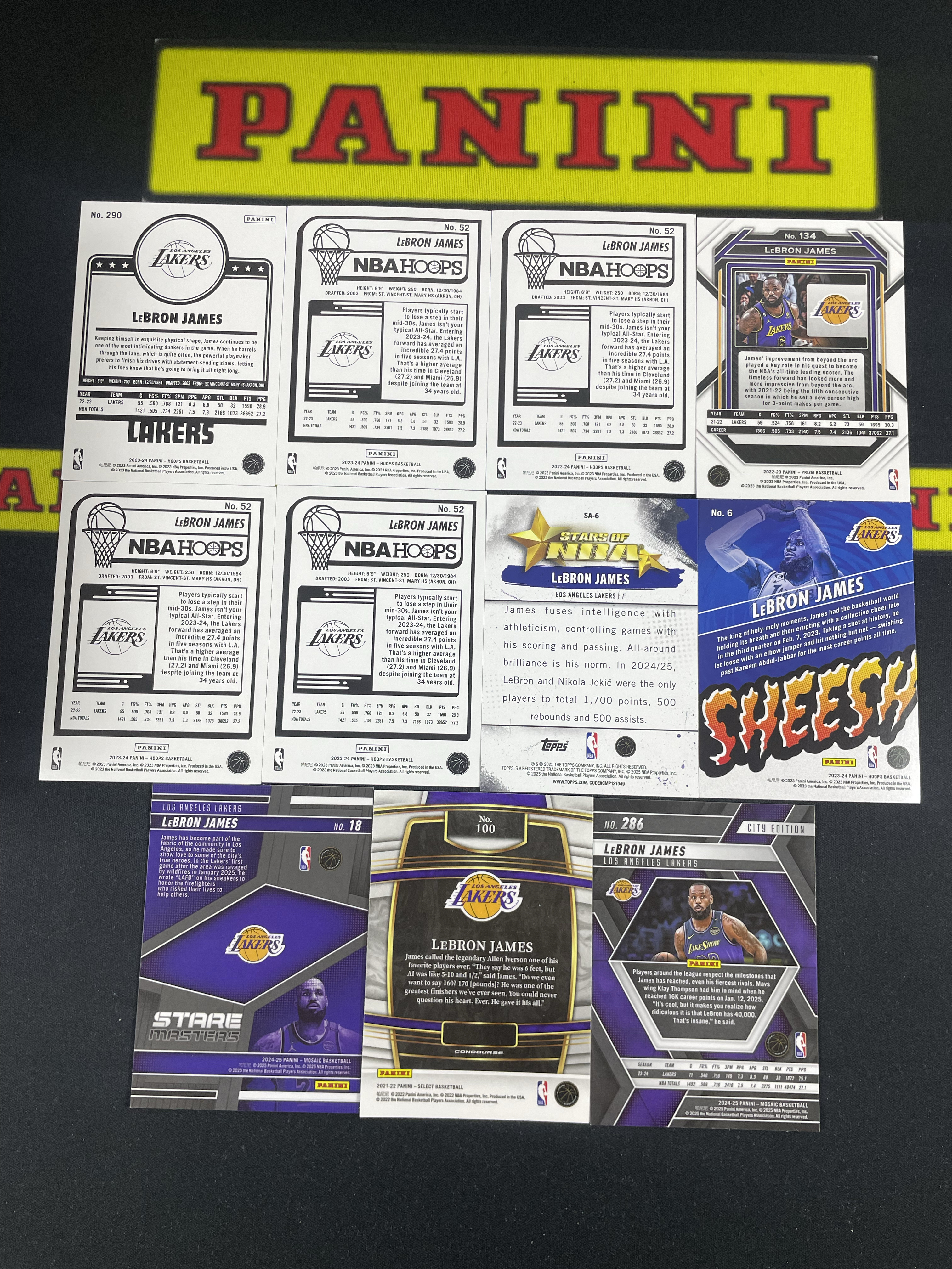 【皮成仙拍卖 统一手续费6%】 PANINI 多系列 LEBRON JAMES 湖人 小皇帝 勒布朗詹姆斯 一图打包 凑套必备 值得收藏【只发顺丰】kirbybest26