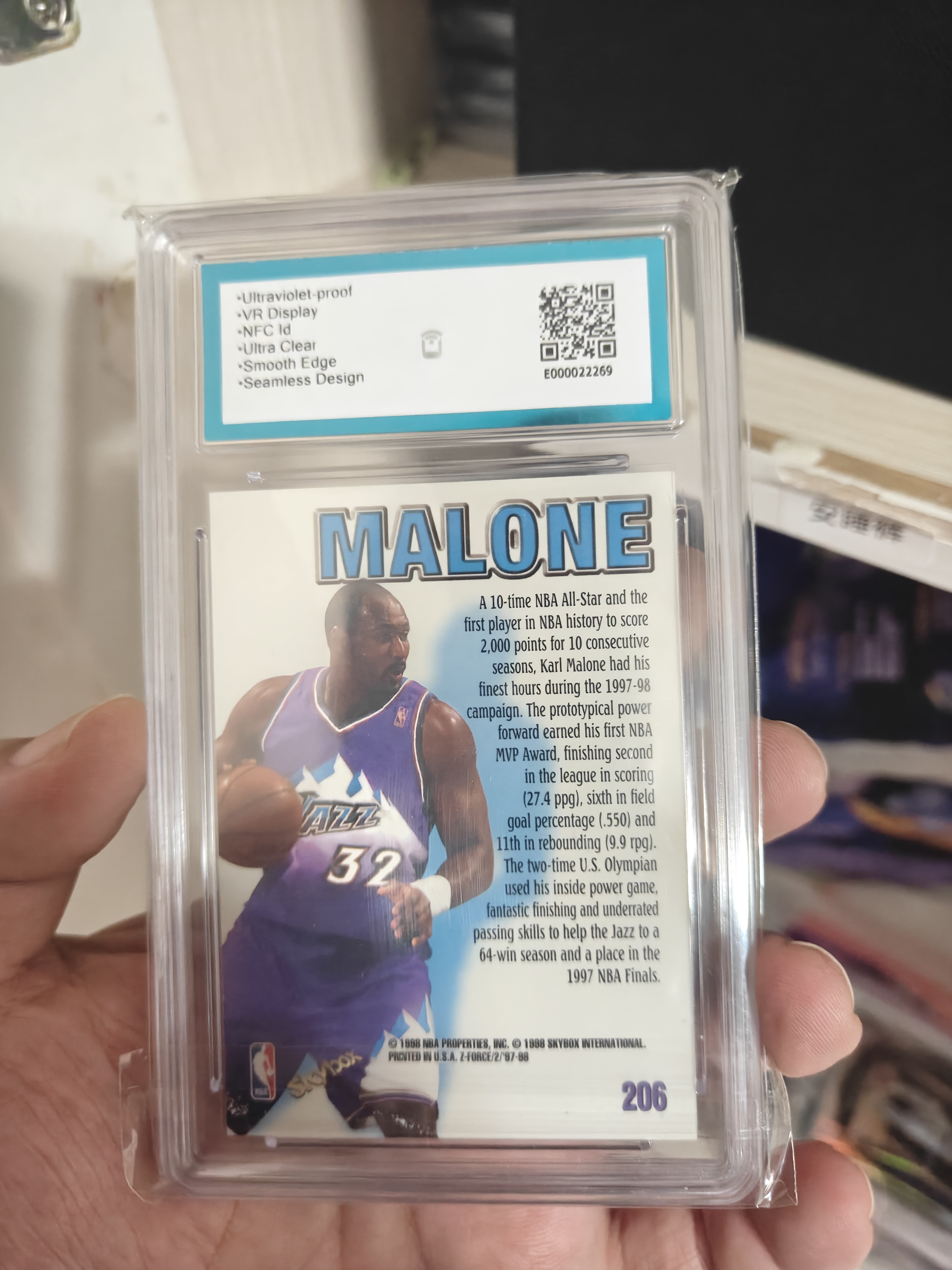 1998 SkyBox Z-Force Karl Malone #206 BCTC8.5 保粹评级 卡尔 马龙 大比例 特卡 专收必备
