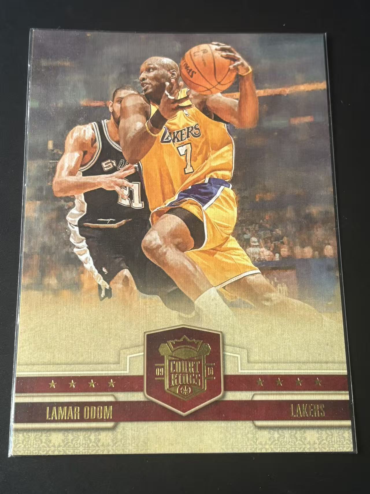 2010 Panini Court Kings Lamar Odom 油画 湖人 拉马尔 奥多姆 喇嘛 349编 元年 5x7 油画大卡 包相框 不累计