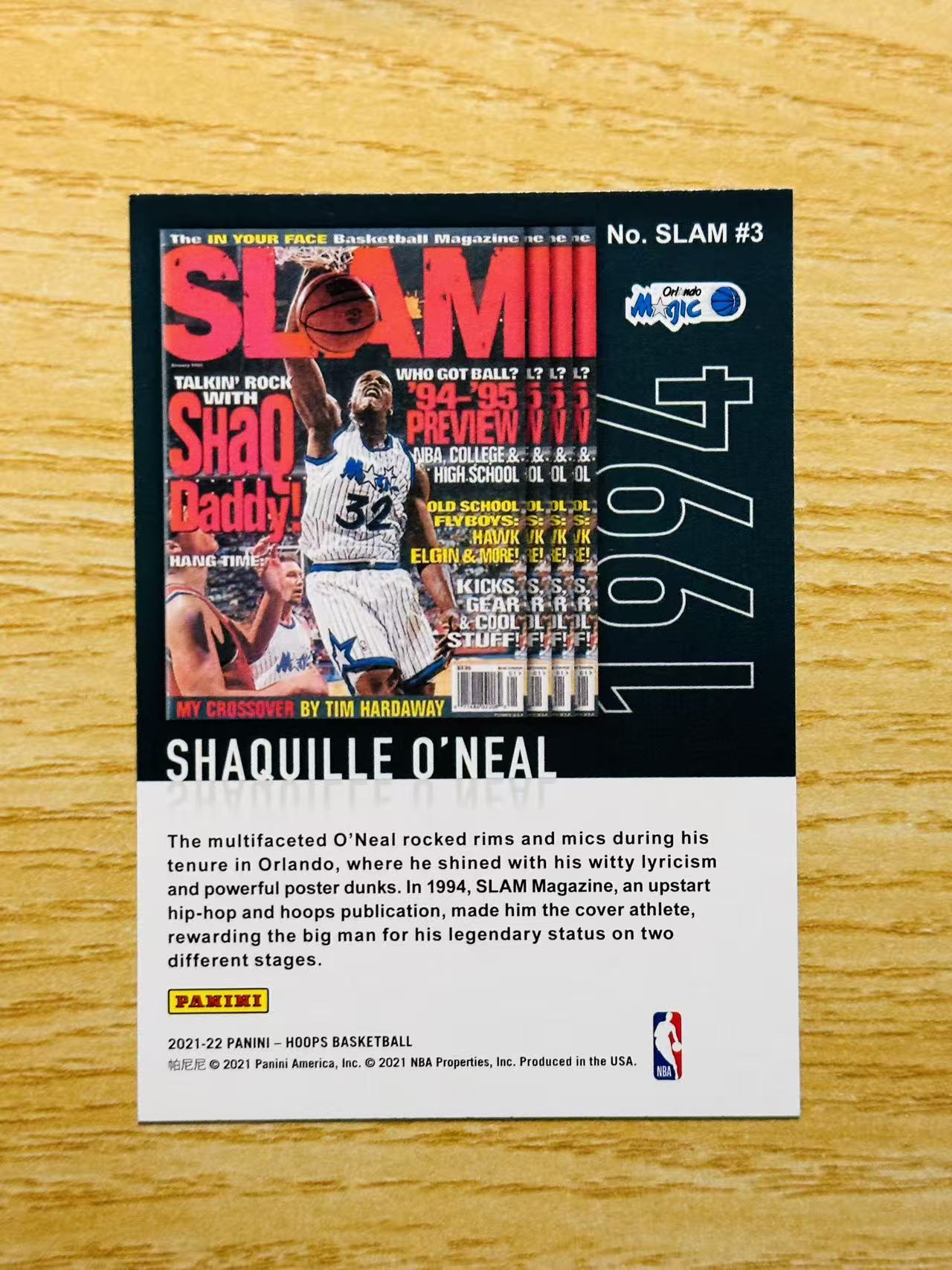2021-22 Panini NBA Hoops Shaquille O'Neal 嘿嘿代卖 沙奎尔 奥尼尔 大鲨鱼 杂志 特卡 魔术 收藏必备