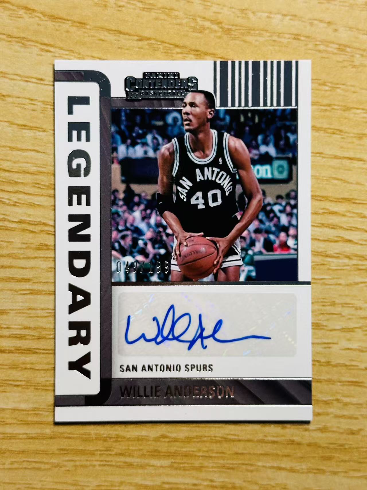 2022-23 Panini Contenders Willie Anderson 嘿嘿代卖 球票 威利 安德森 签字 199编 马刺 收藏必备