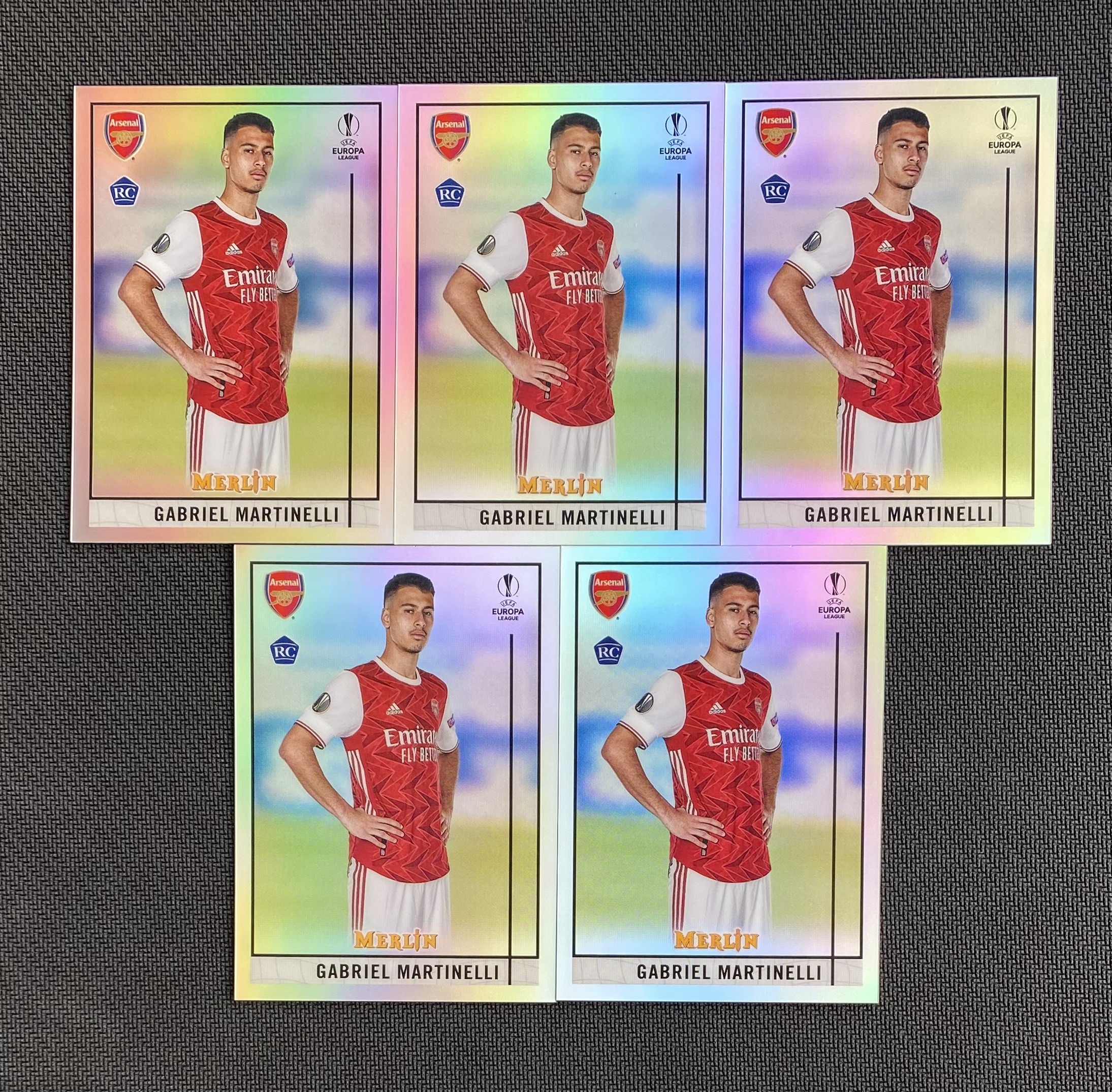 2020-21 Topps Merlin Chrome 梅林 欧战 阿森纳 Gabriel Martinelli 马丁内利 新秀银折 打包 个别正反面划痕磨损 品控慎拍 不累计 菊-SIU
