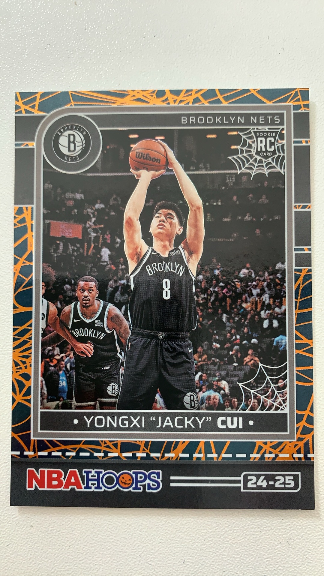 2024-25 Panini Hoops 崔永熙 RC 篮网新秀 万圣节 大比例 SSP 蛛网折