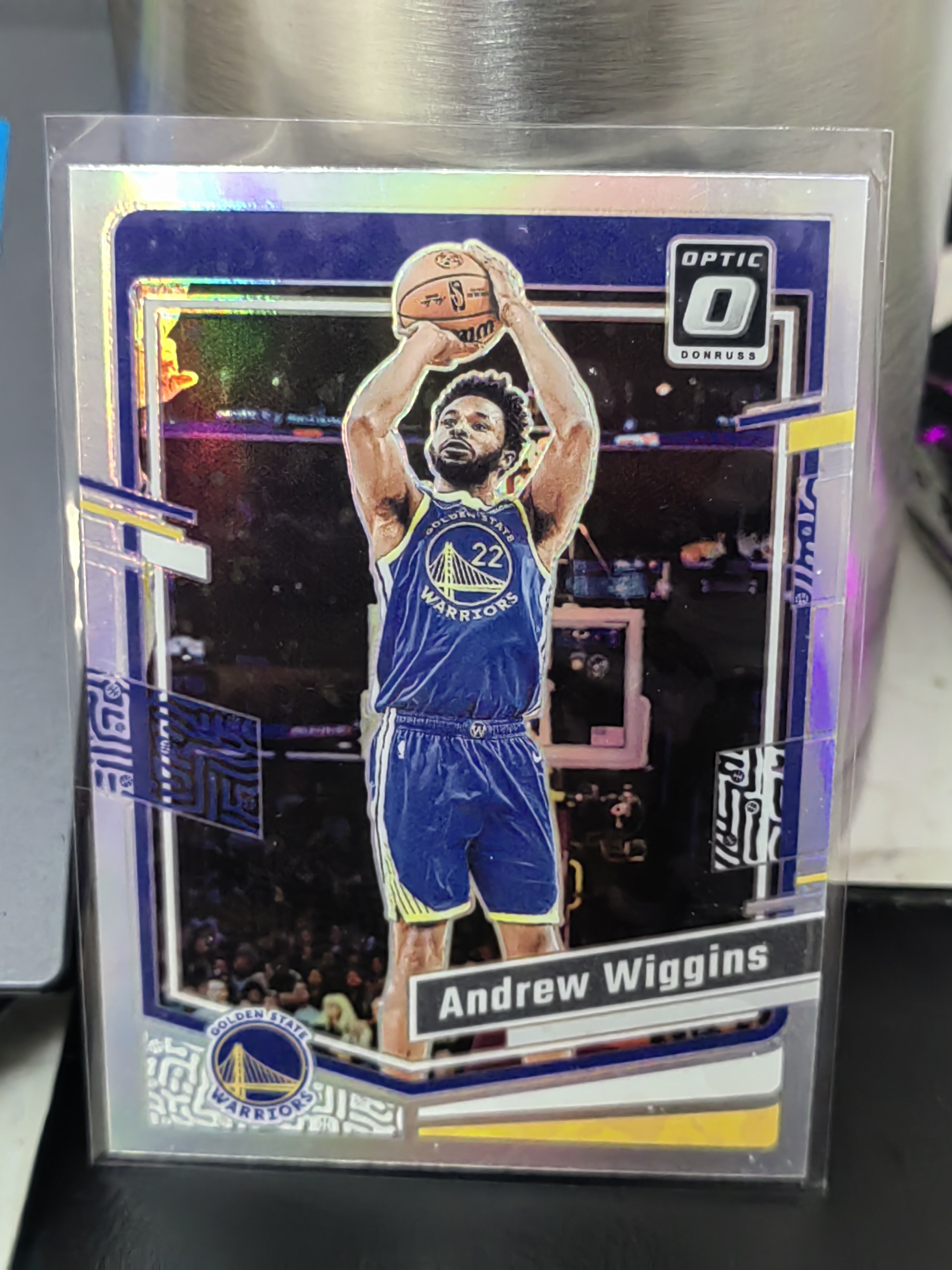2023-24 Panini Donruss Optic Andrew Wiggins OP 银折 安德鲁·威金斯 森林狼 勇士 篮 白边白角 不保卡品 卡品如图