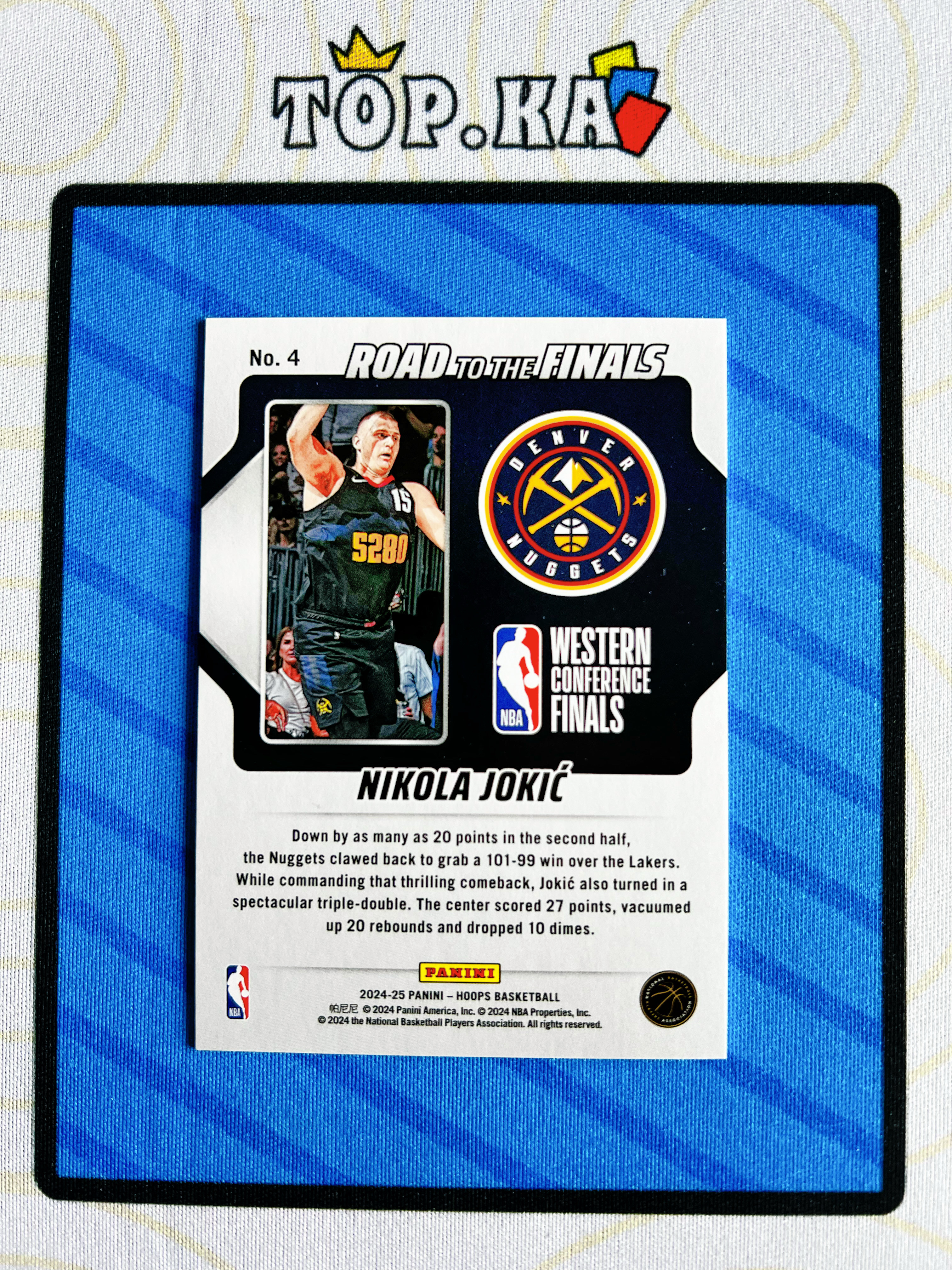 【顶尖卡社】2024-25 NBA Hoops Nikola Jokic 冠军之路 特卡 折射 碎闪折 约老师 尼古拉 约基奇 掘金时期 详情看描述 卡品如图【凯里】