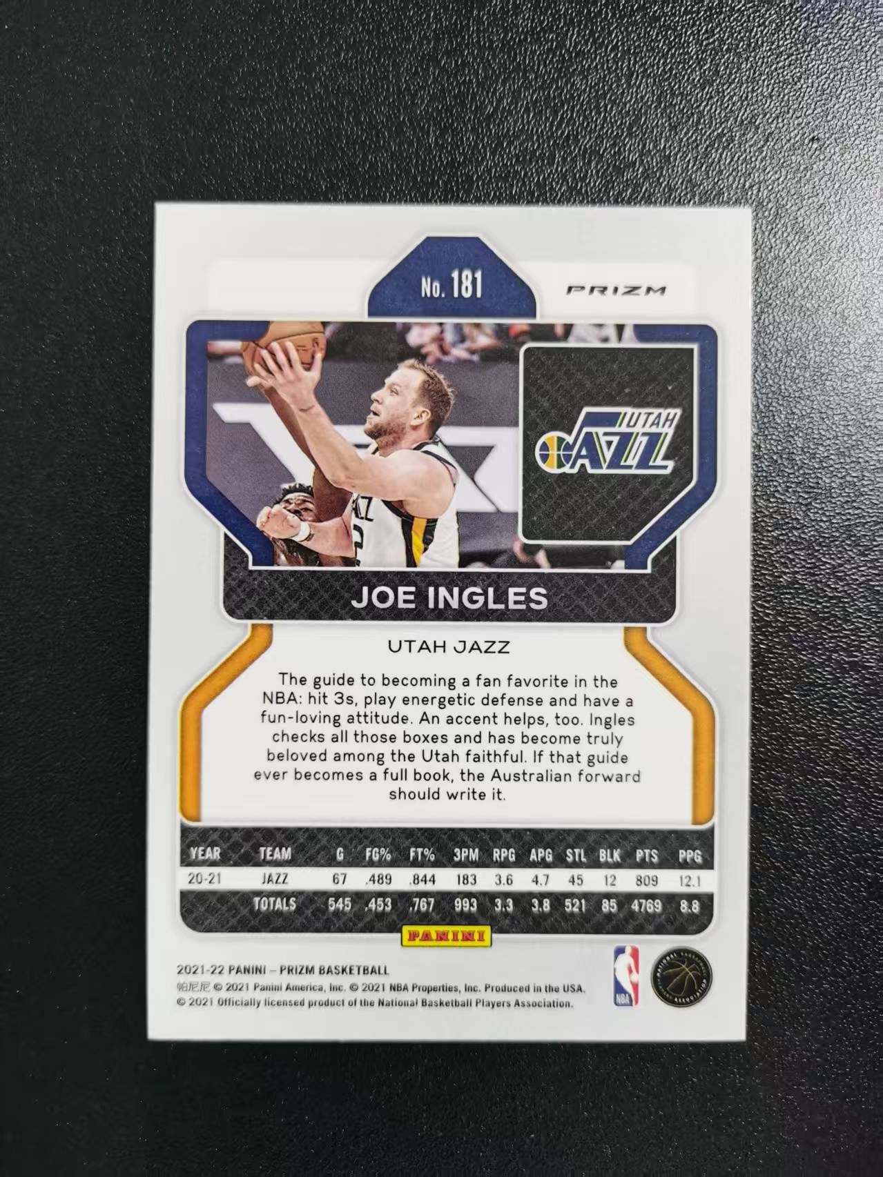 2021-22 Panini Prizm Joe Ingles 乔英格尔斯 爵士 PZ碎冰折 升值凑套 卡品如图 免费代拍QY2