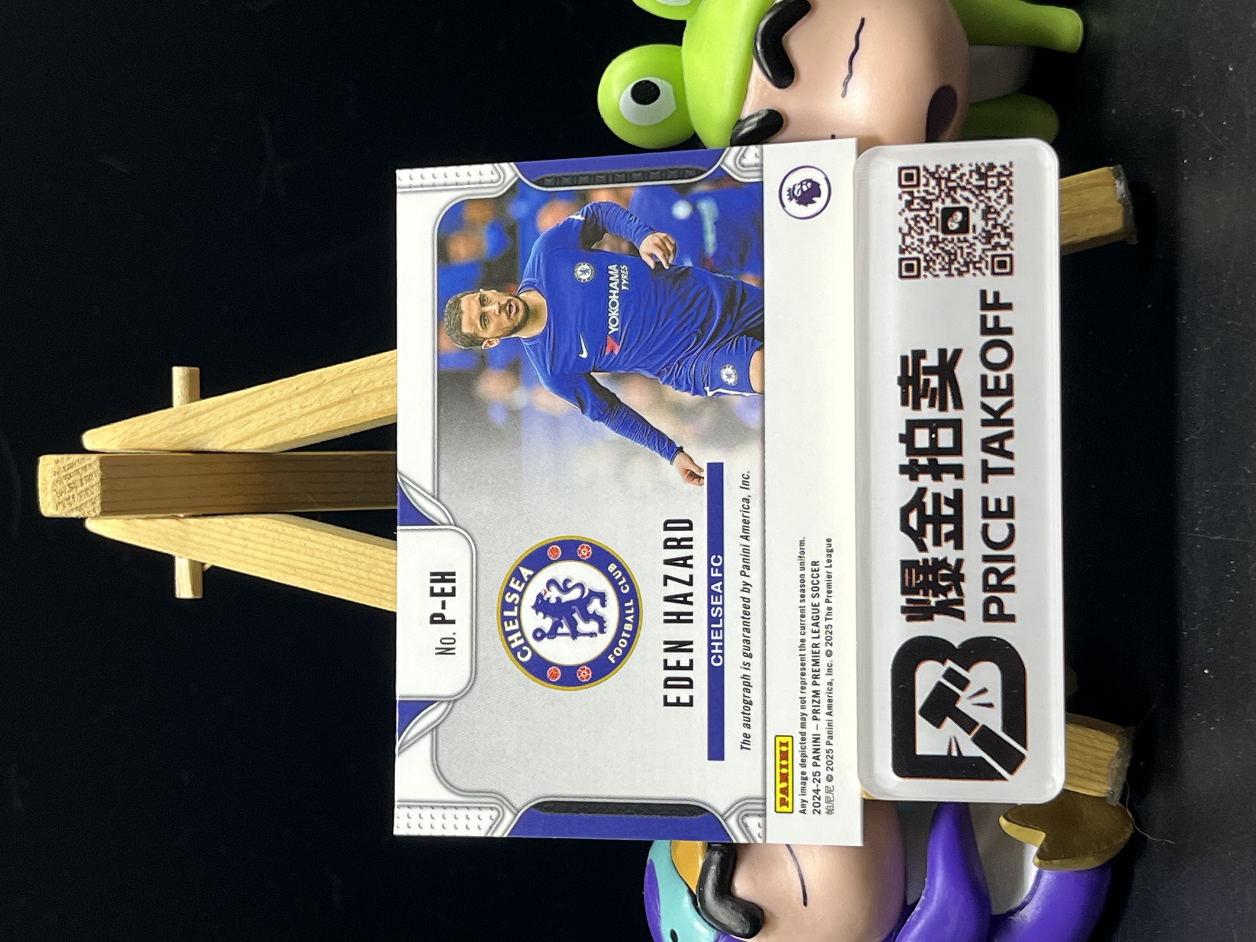 Carte Panini Prizm Eden Hazard Auto /99 - Premier League 2024-25, Signature Penmanship, #54/99, Near Mint