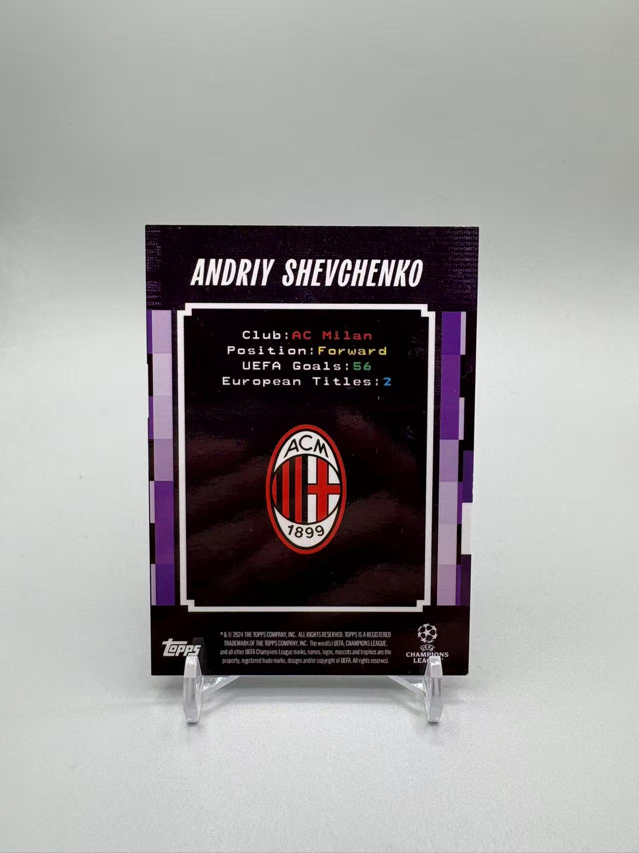 Carte Collection Sportive Andriy Shevchenko Auto /5 - Topps Deco AC Milan Legends 2024 - Signée