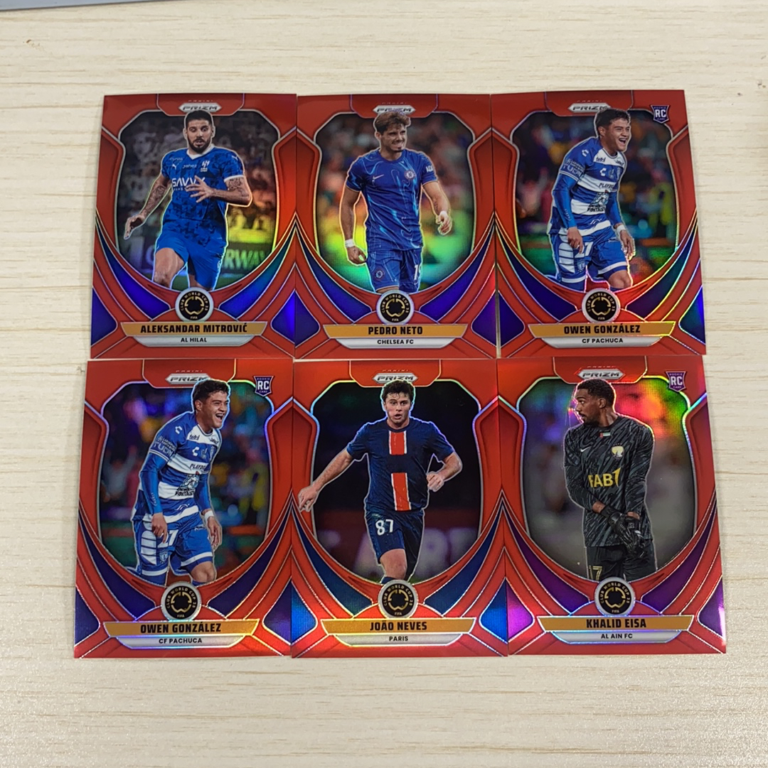 【小牛代拍】2025 Panini Prizm 世俱杯 PZ 哈立德 伊萨 阿尔艾因 RC新秀 红折 199编 KHALID EISA 6张打包lot 卡品如图(一哥)