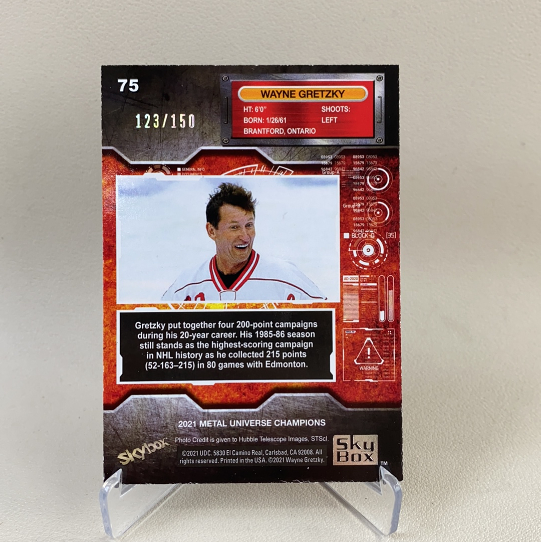 【弈卡代拍】2021 SkyBox METAL UNIVERSE CHAMPIONS 综合体育 红折 冰球 韦恩 格雷茨基 123/150编 品相如图 凑套必备 坦总