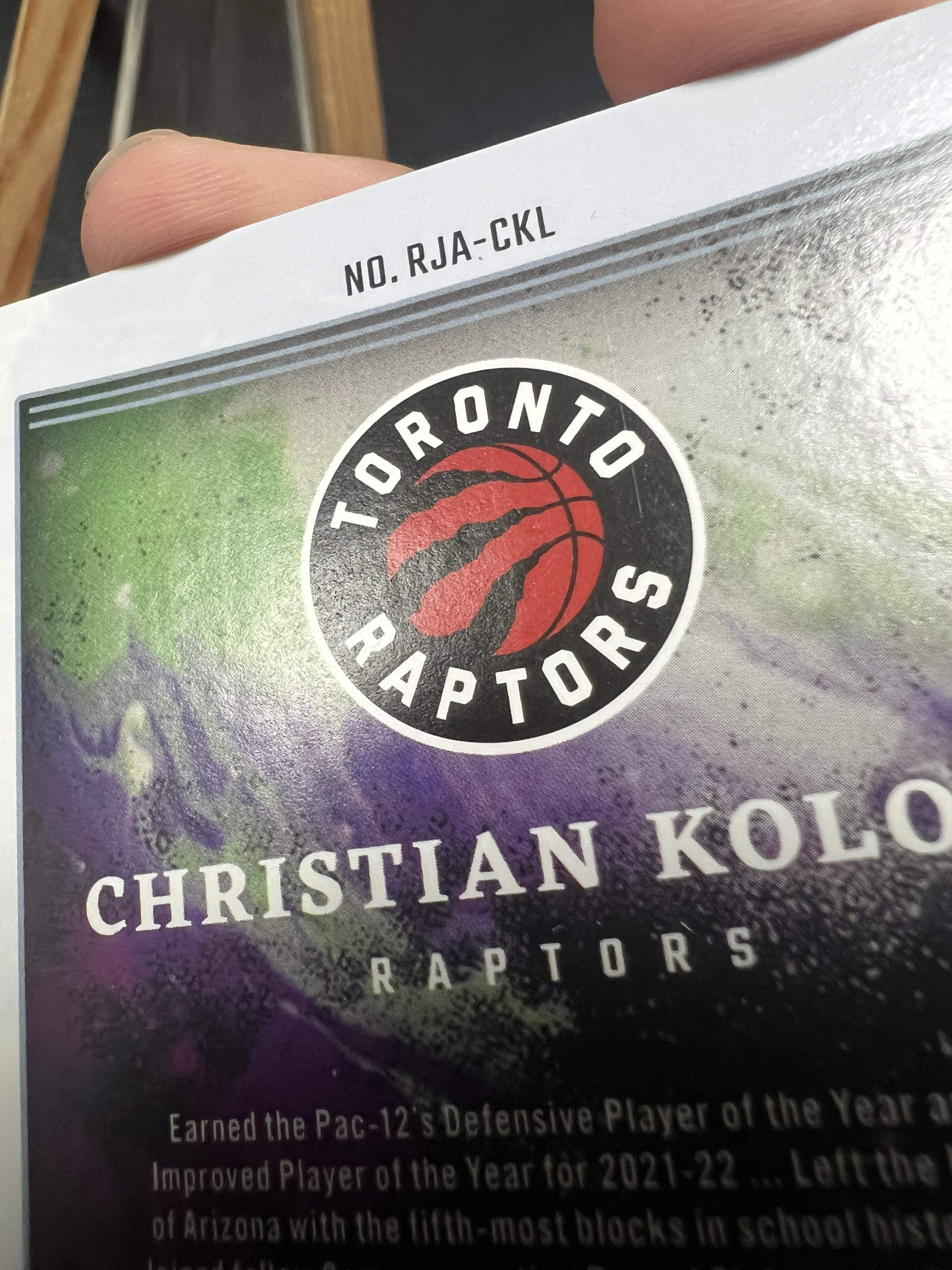 【SY代卖sy0482-可累积-瑕疵看图】2022-23 Panini Origins 起源 猛龙 新秀RC Christian Koloko 科洛克 签字 物料 5编