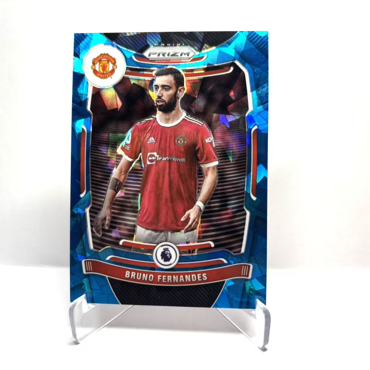 【东明】Panini 21-22 Prizm 曼联 Bruno Fernandes 布鲁诺 费尔南德斯 B费 75编 蓝碎冰折 折射 卡品如图 葡萄牙