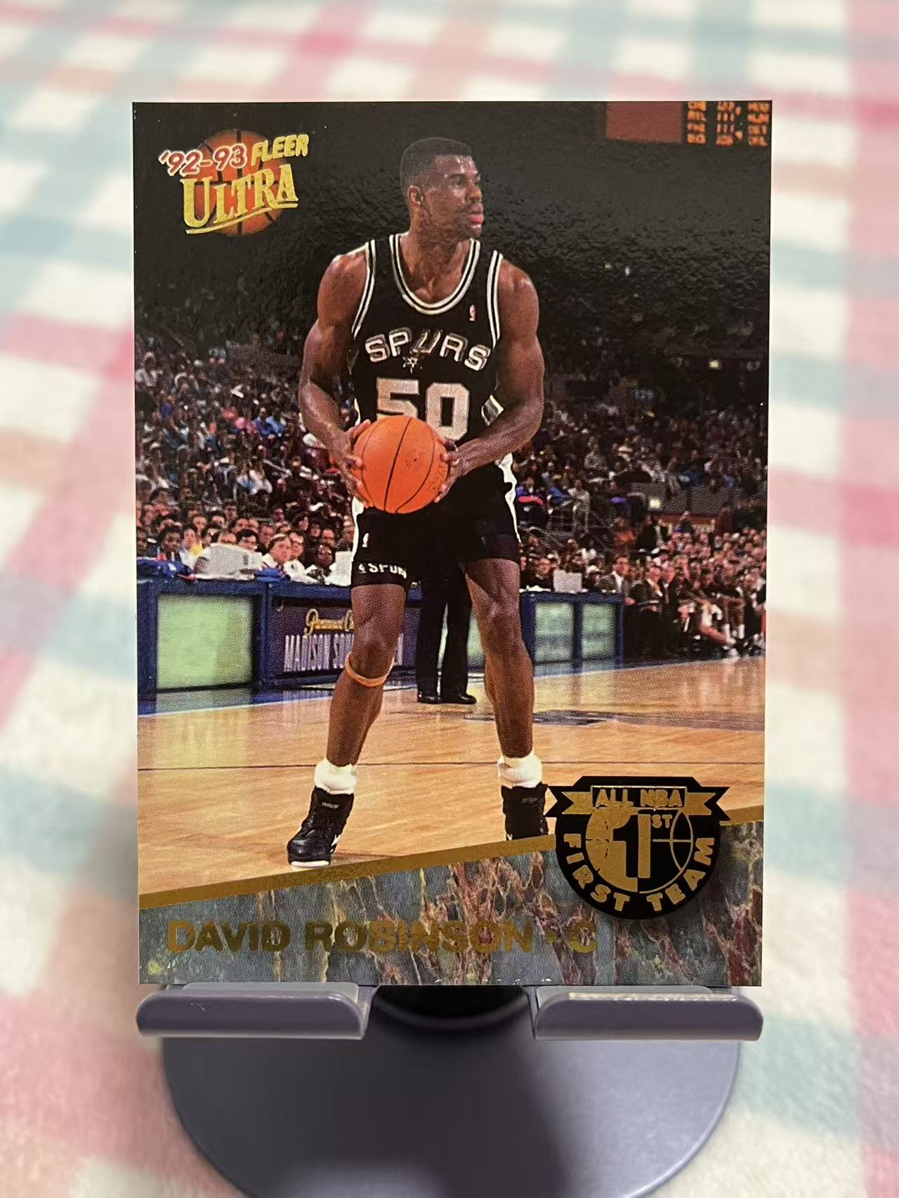 1992 Fleer Ultra David Robinson 大卫罗宾逊 海军上将 赛季最佳一阵【金色大理石 老卡 老特】马刺 #783