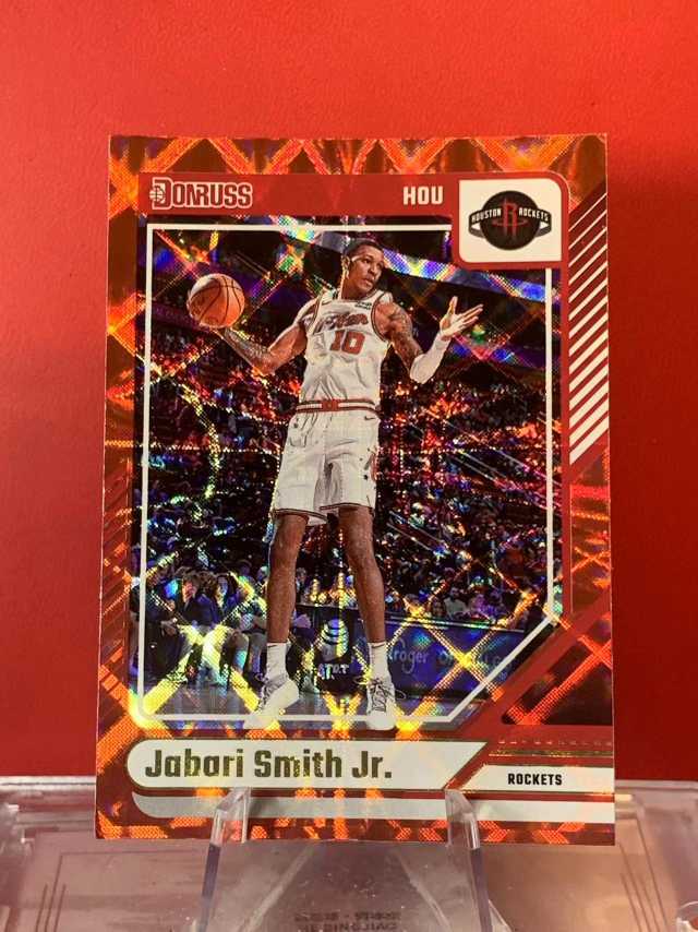 （老末代拍)D05 2024-25 Panini Donruss Jabari Smith Jr. 小賈巴里史密斯 火箭 杜蕾斯 紅網格折 順豐寄付 免費代拍