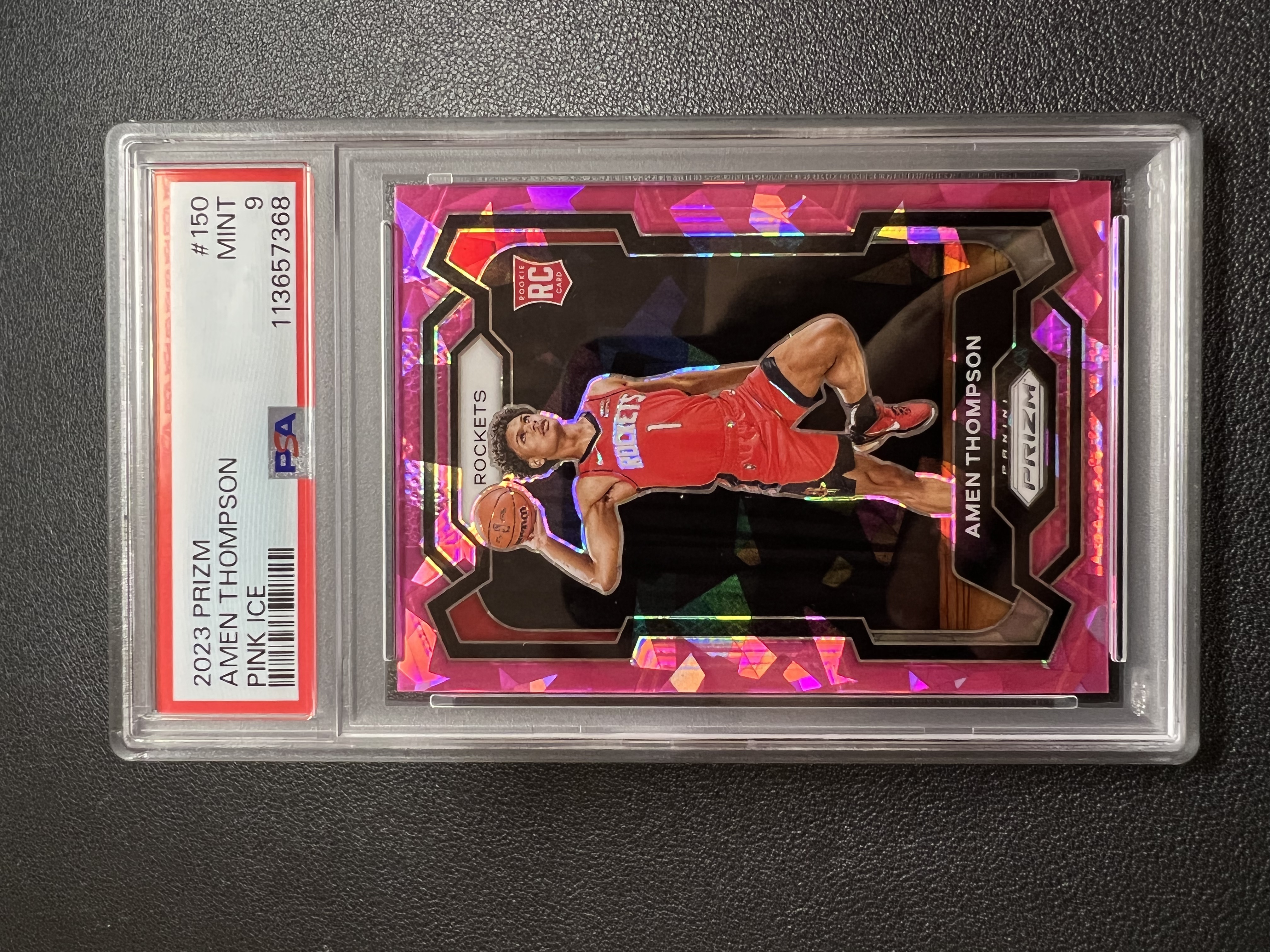 2023-24 Panini Prizm Amen Thompson RC 【星佑代卖】PZ 火箭 新秀 阿门 汤普森 粉碎冰折射 PSA9分 评级卡 收藏必备