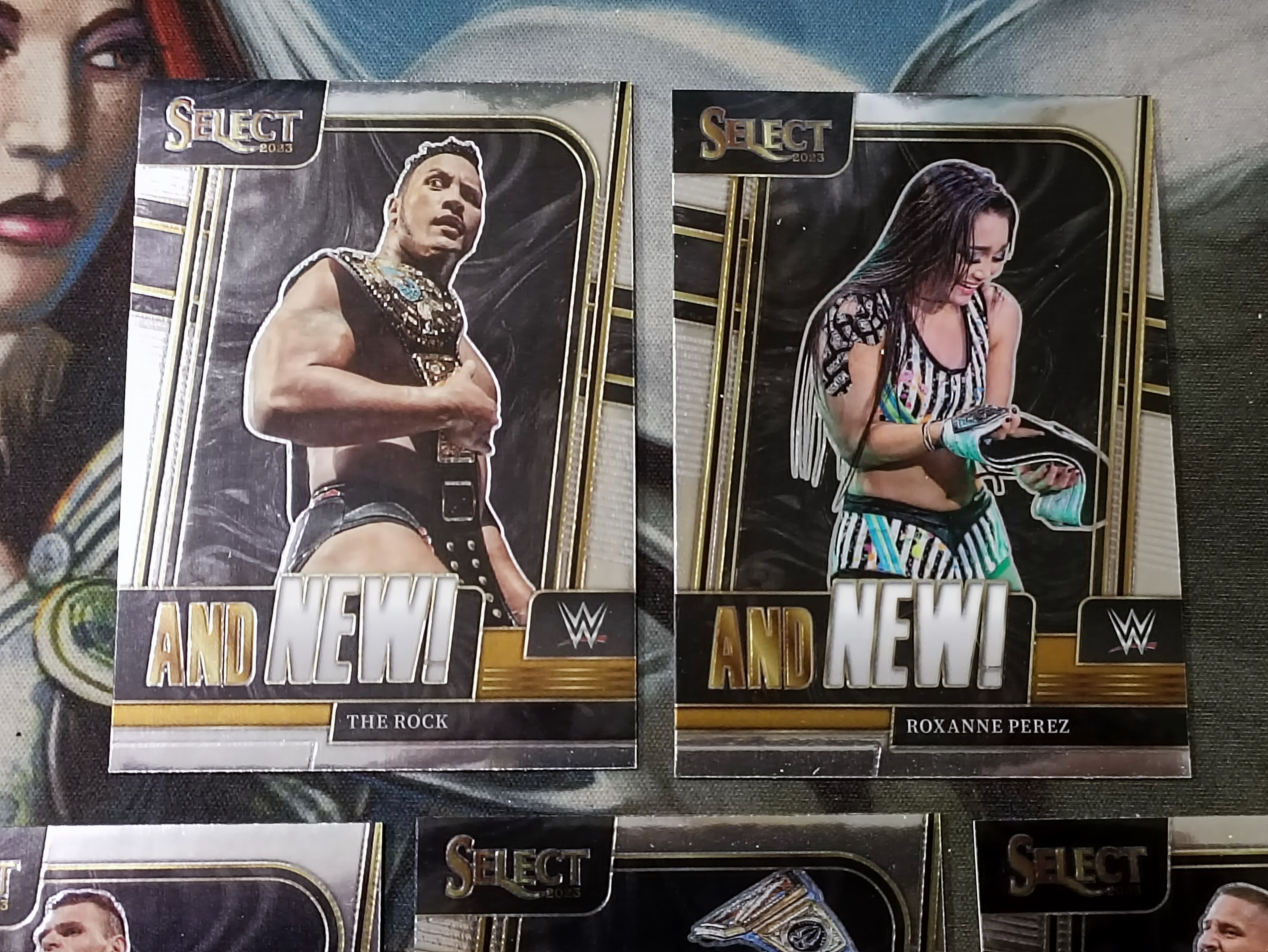 2023 Panini Select WWE The Rock 巨石强生/Roxanne Perez 佩雷斯 特卡 打包5张lot WWE 职业摔角(打包不保卡品)《苏州卡通》J【ANDY】