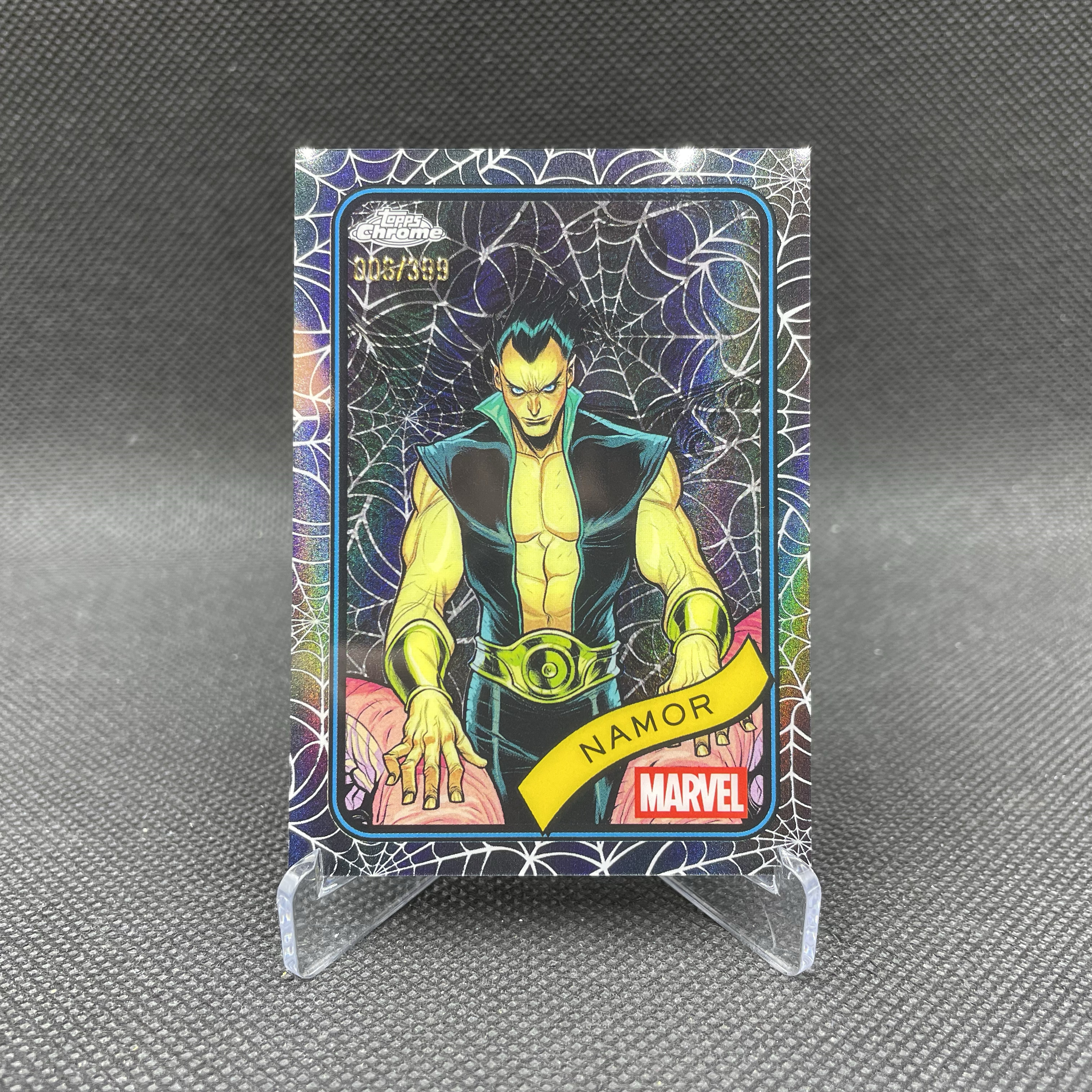 2025 Topps Chrome Namor 【无界代卖】Marvel(MCU)漫威 海王子 纳摩 006/399编 蛛网折 品如图 不累计 ZY