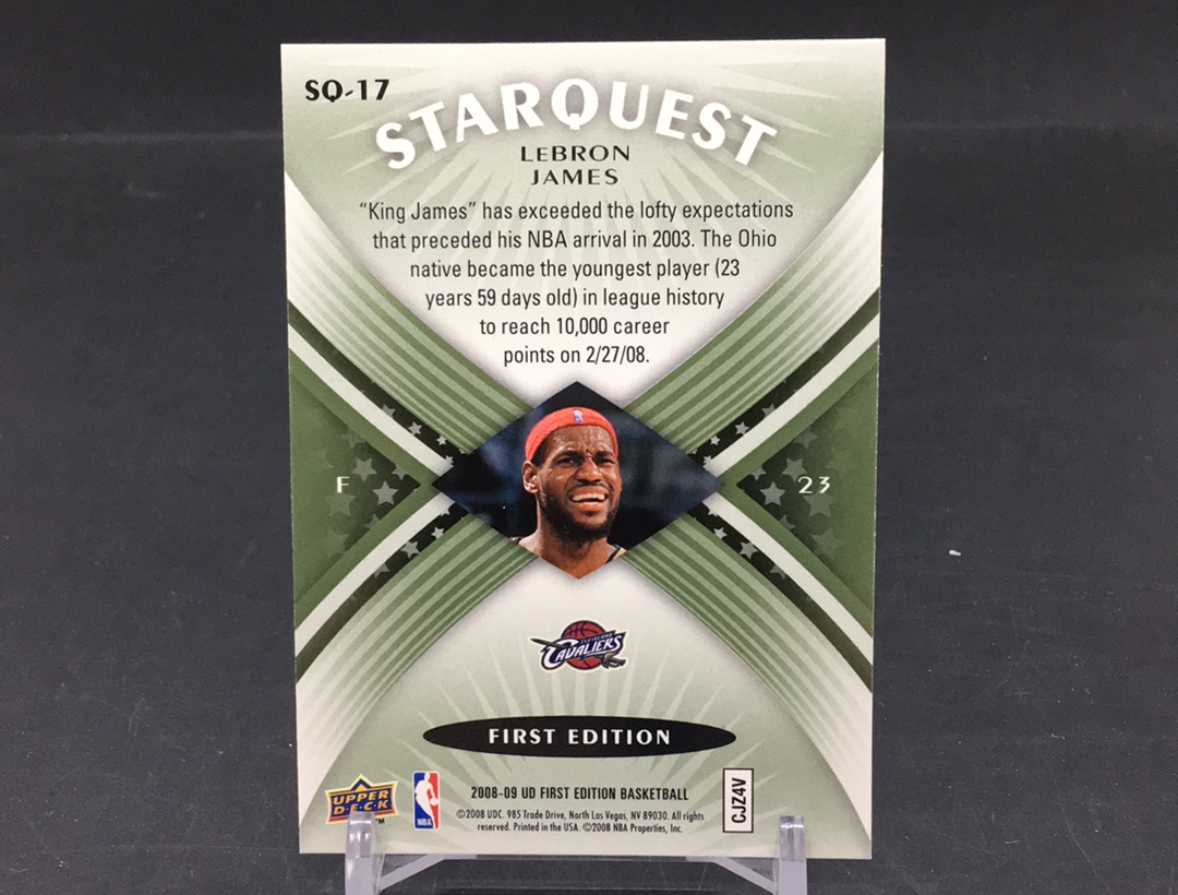 【DC拍卖】11.21 UD FIRST EDITION 大比例特卡 经典老特 实卡美如画 03白金一代领军人物 现今联盟第一人 LBJ 皇帝 勒布朗 詹姆斯