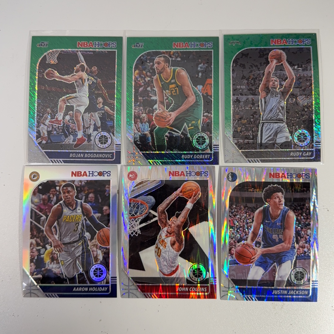 【免费代卖】6张 打包 lot HOOPS 折射 戈贝尔 博格达诺维奇 鲁迪 盖 马刺 骑士 勇士 湖人 火箭 值得收藏!!