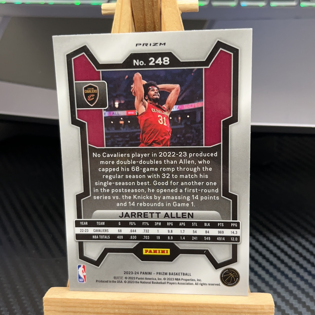 2023-24 Panini Prizm Jarrett Allen 贾莱特 阿伦 骑士 银折 折射 prizm系列 pz 卡品如图 凑图必备 值得收藏!免费代卖!