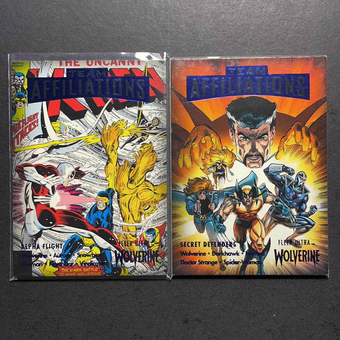 2024 Fleer Marvel (MCU) Ultra金刚狼 阿尔法战队 秘密捍卫者 镭射眼金刚狼 团队集结特卡蓝平行181编2张打包 2024 漫威Fleer Ultra金刚狼系列