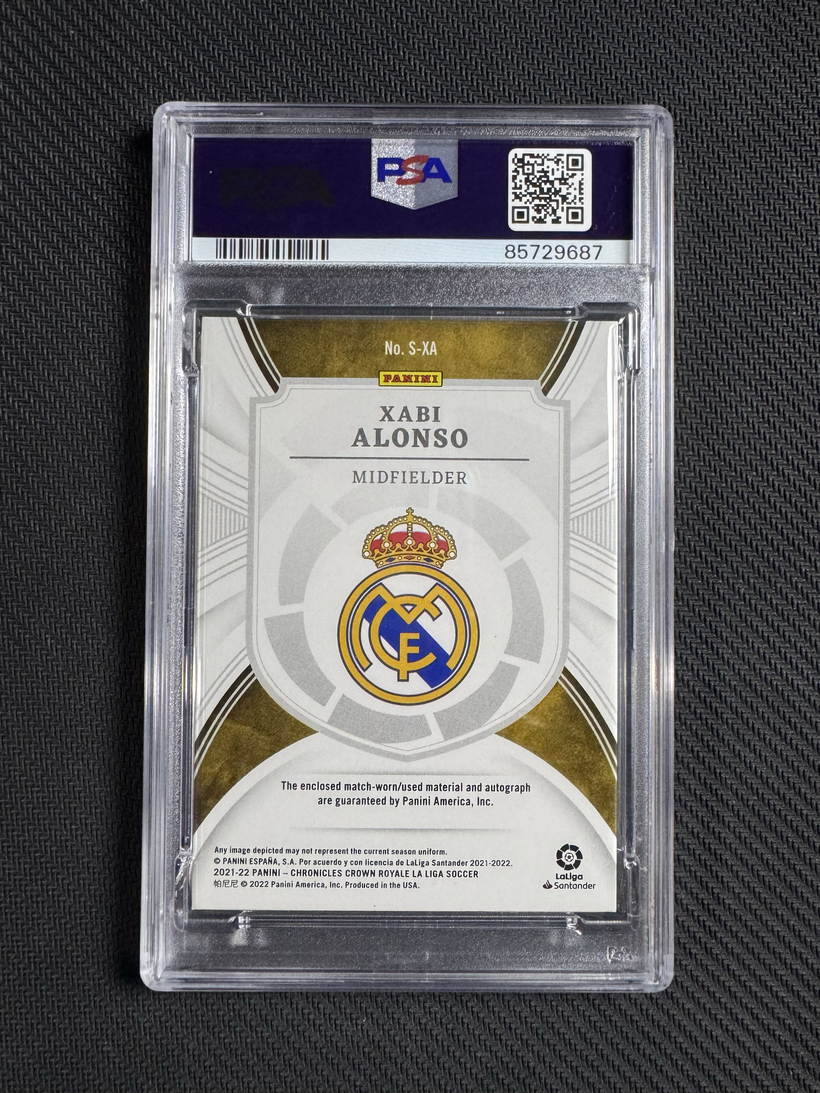 【橙子拍卖 接代拍】不累计 2021-22 Panini Chronicles 西甲 编年史 哈维 阿隆索 Xabi Alonso 皇马 大窗实物卡签 66/94 PSA9 AUTO9 9分签字卡!