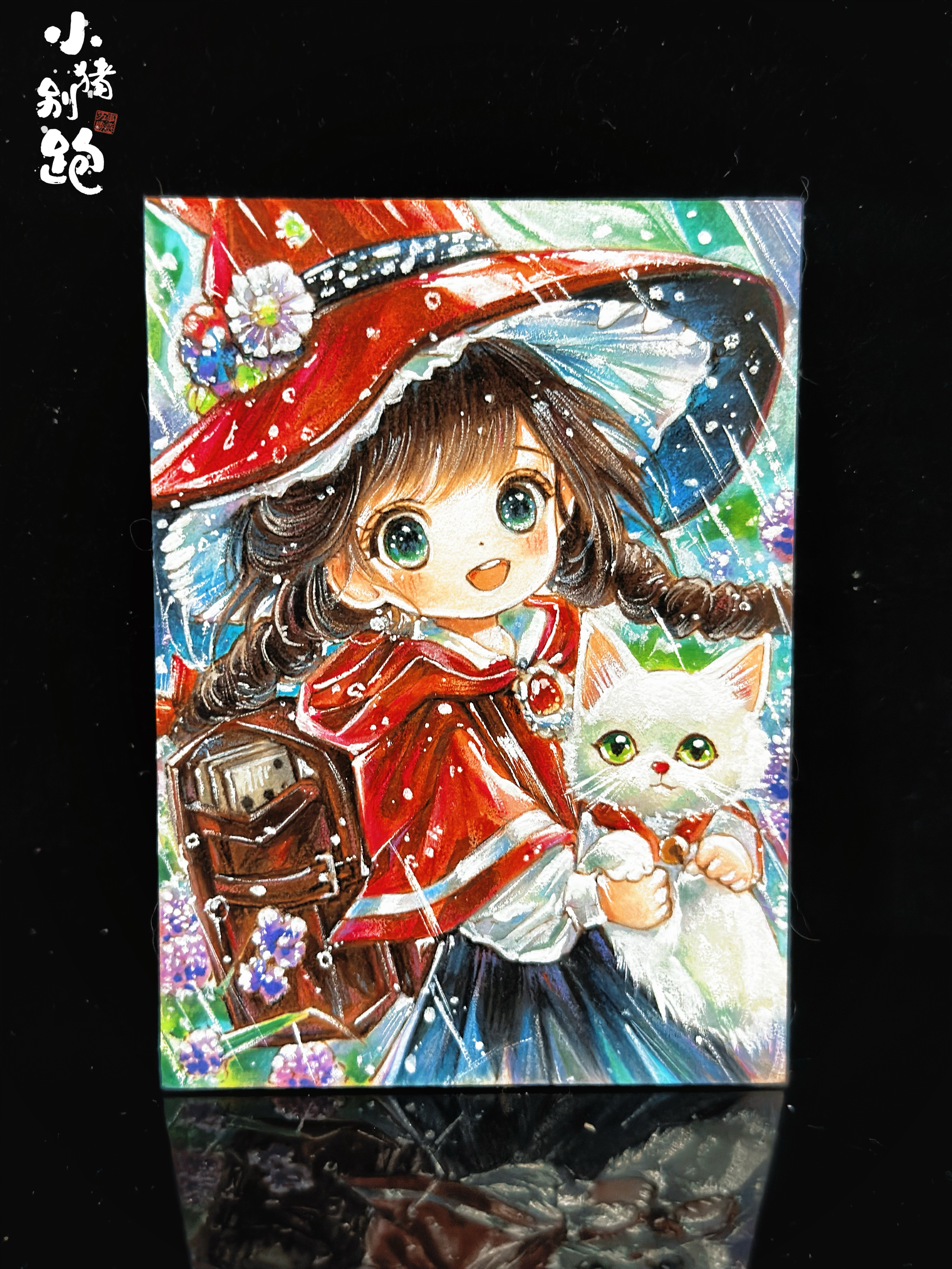 〖小猪别跑hit手绘〗【画师:花火】 类型:1/1 亲签 手绘卡 sketch card 上架手绘卡为工作室出品,画师亲笔所绘,并非印刷卡,本店上架时间通常为周三或周六,请老板们多关注!