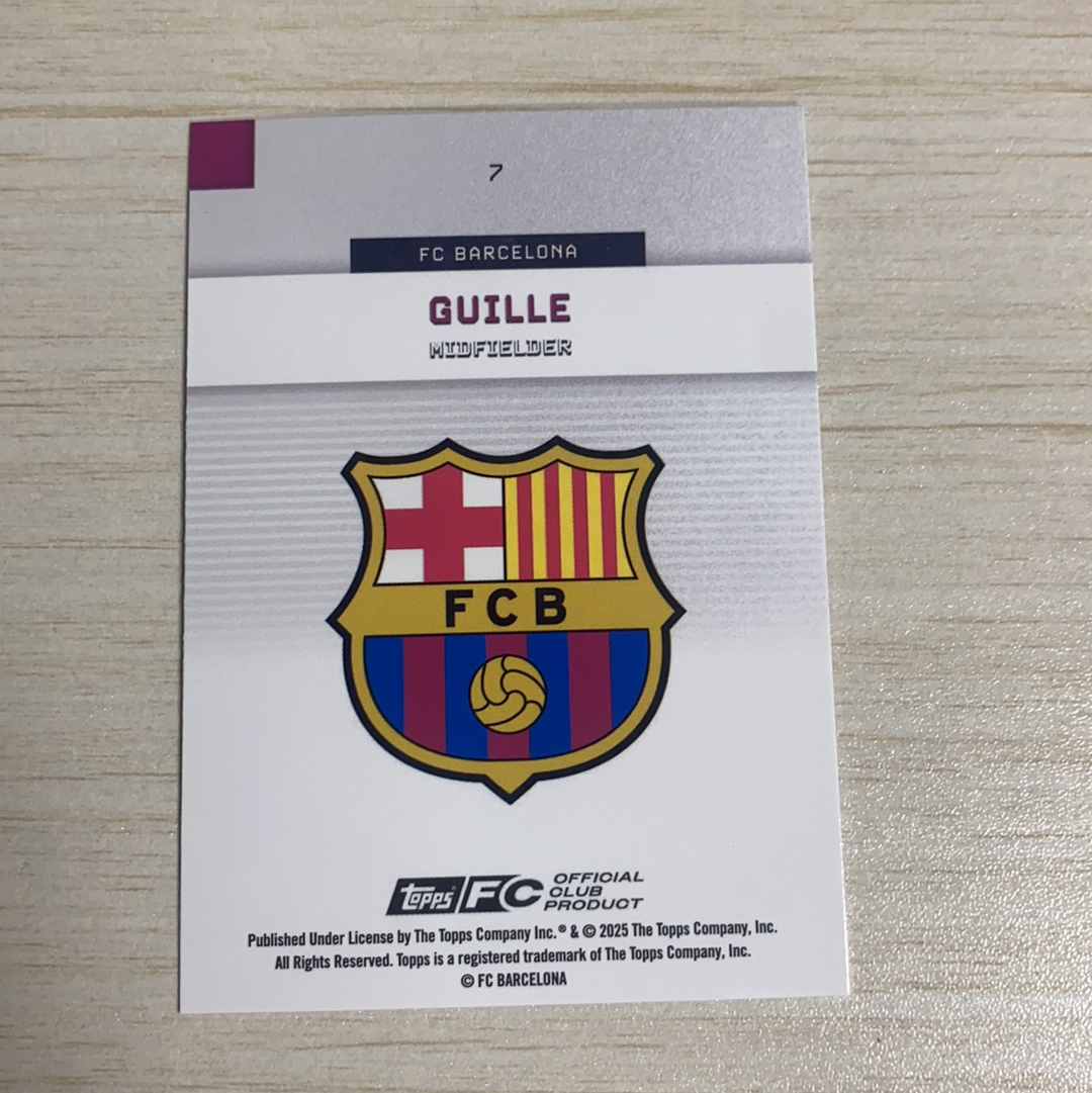 【小牛代拍】2025-26 Topps 巴萨 巴塞罗那 Team Set 队盒 Guille Fernandez RC 吉耶 费尔南德斯 新秀 99编 折射 卡品如图 收藏必备(一哥)