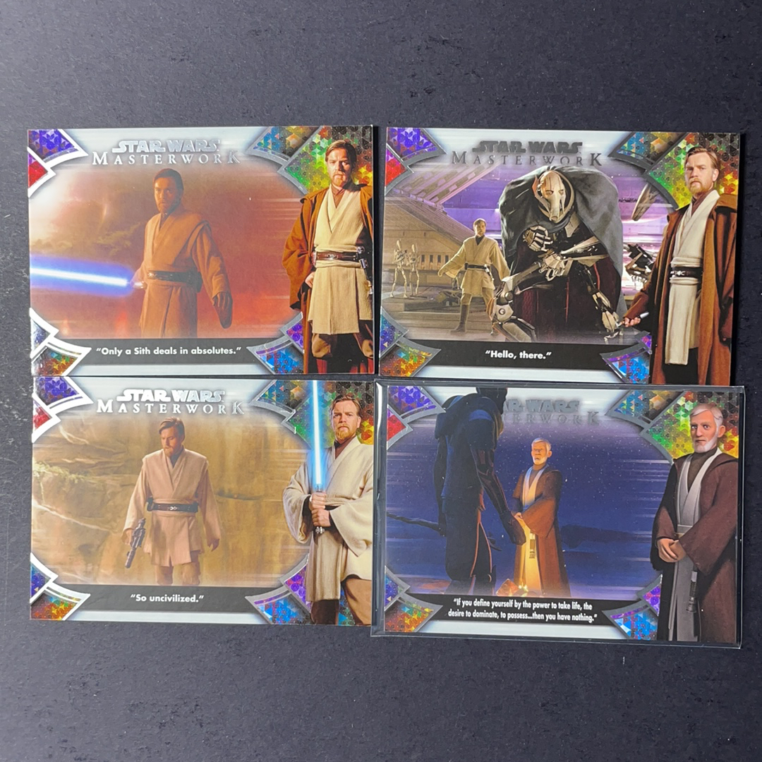 2025 Topps Star Wars 星球大战 欧比旺 格里弗斯将军 欧比旺经典台词特卡4张打包序号见图2 2022 Topps 星战影视Masterwork大师盒系列