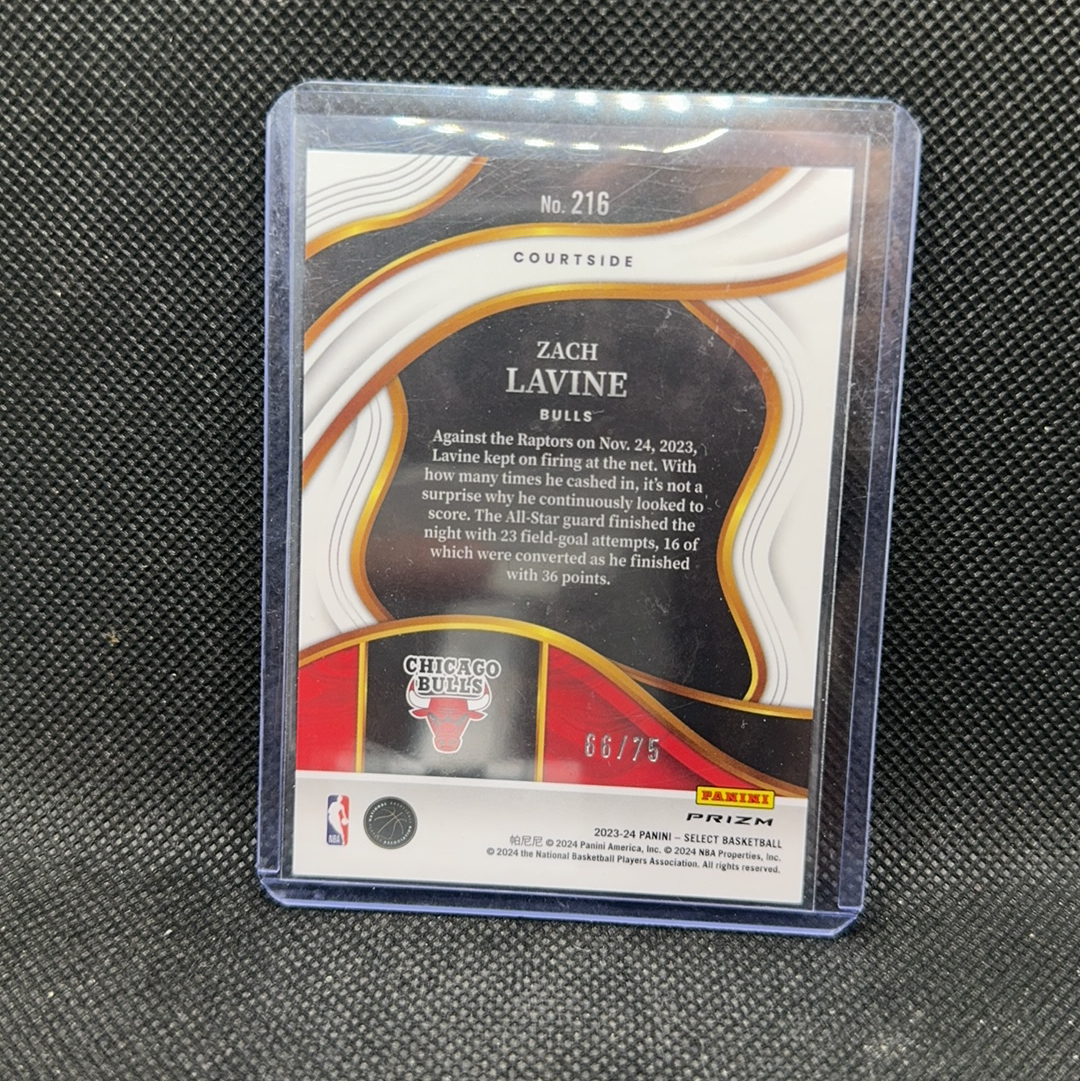 【Roseee代卖】2023-24 Panini Select Zach LaVine 扎克 拉文 公牛 蓝波纹折 三级 75编 小权