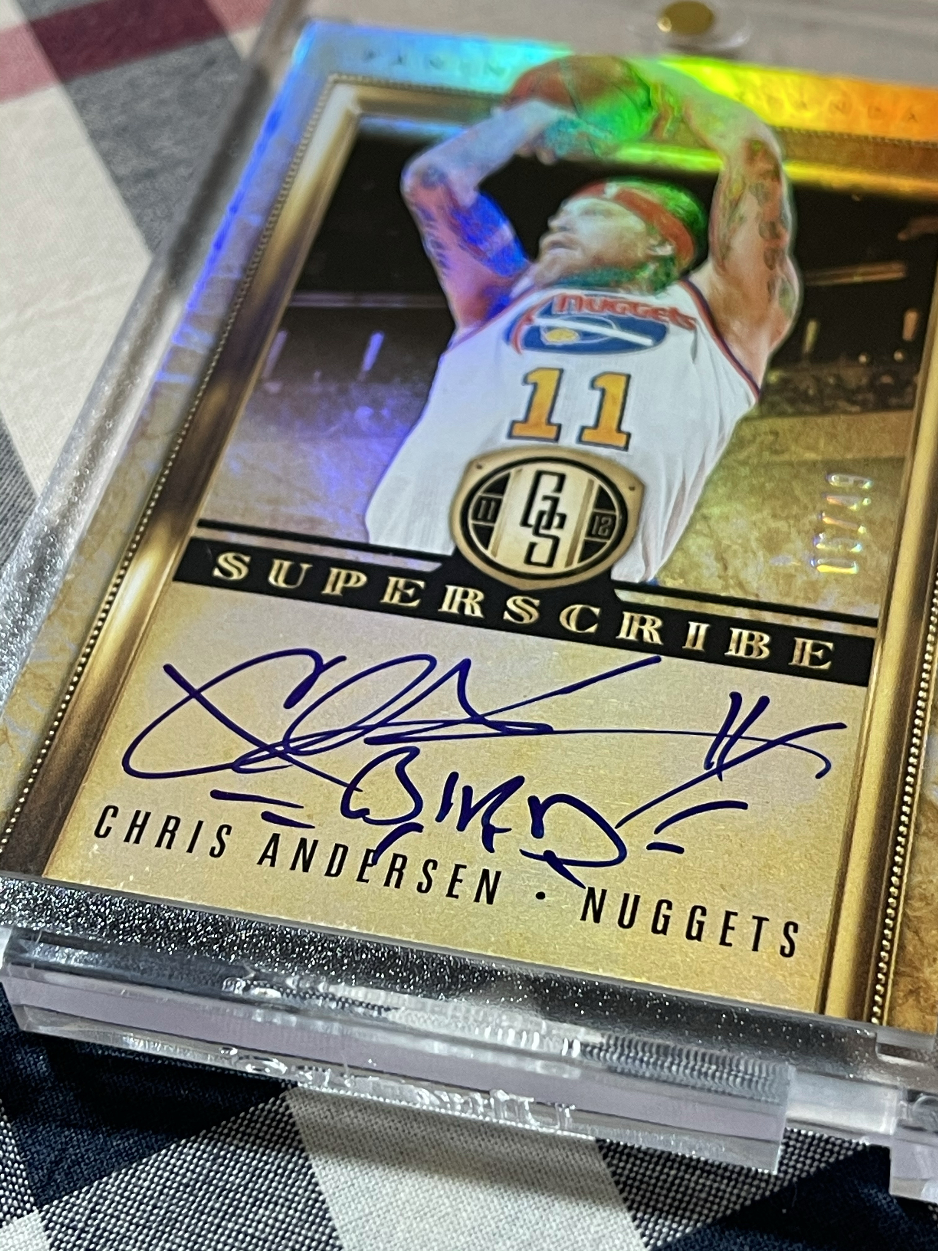 2012 金砖 gold standard 掘金 chris andersen 鸟人 克里斯 安德森 49编 签字 卡签 铭文 绰号 无平行 实卡绝美 詹姆斯韦德队友 卡品如图【cherry】
