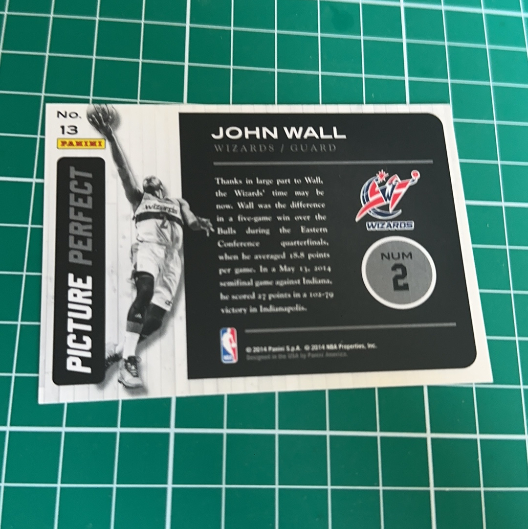 2014-15 Panini Americana John Wall S.p.a. 约翰沃尔 大头特卡 闪卡 双选图 十年老卡 绝版卡 稀有大比例