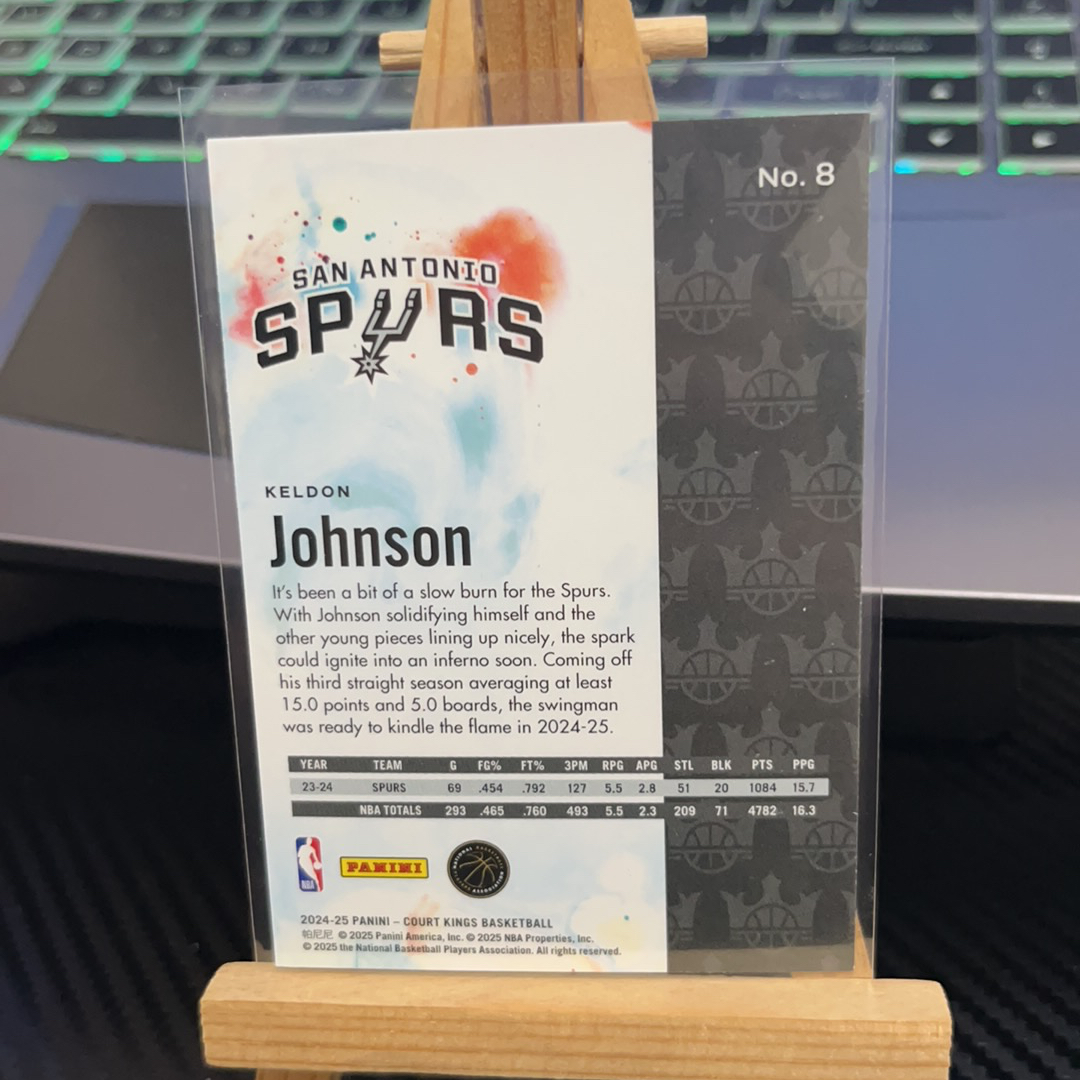 2024-25 Panini Court Kings Keldon Johnson 凯尔登 约翰逊 马刺 油画系列 卡品如图 凑图必备 值得收藏!免费代卖!