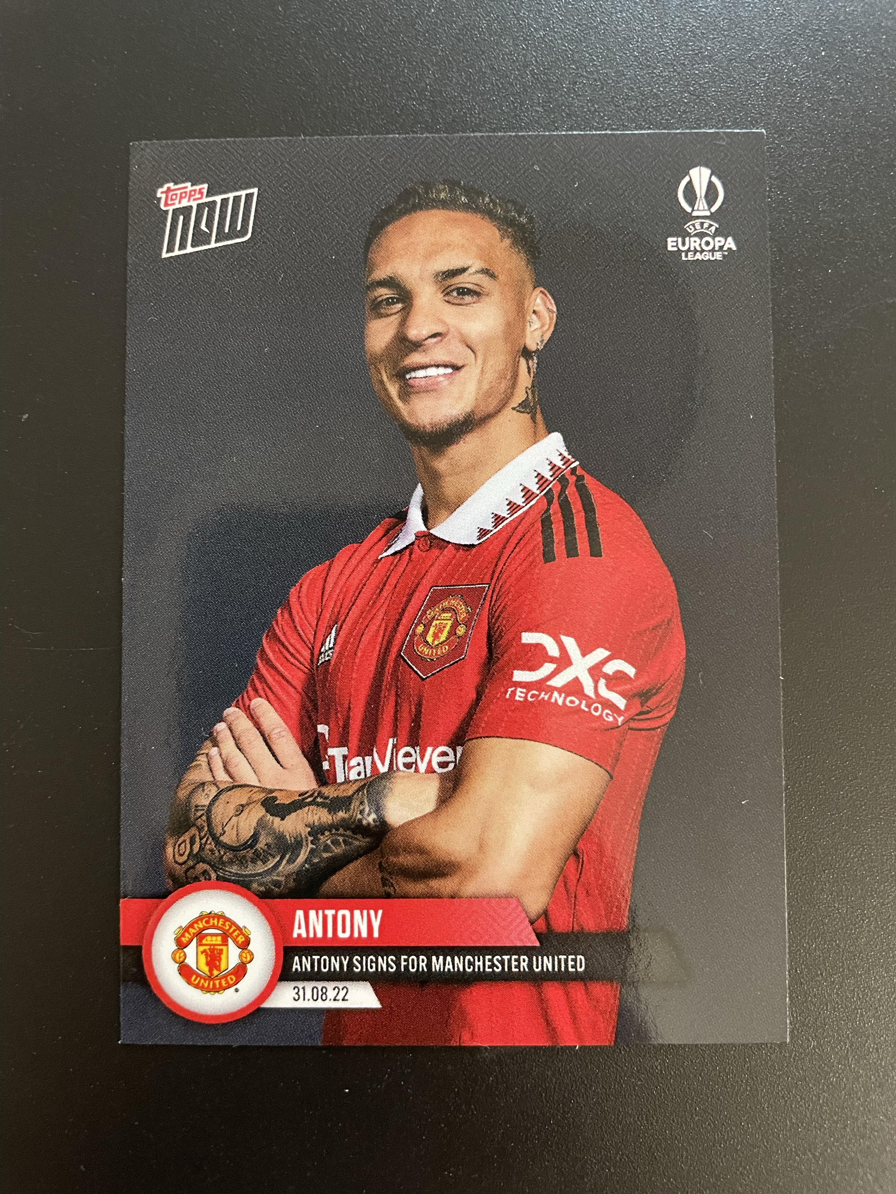 2022 Topps now Antony 【hellfire拍卖】 2022夏窗 曼联 巴西 安东尼 加盟红魔 亮相仪式定妆装 微瑕如图介意勿拍