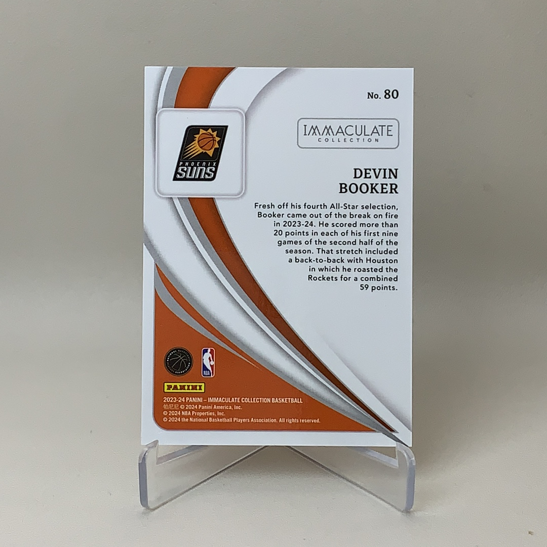 【弈卡代拍】2023-24 Panini Immaculate系列 Devin Booker 橙折 德文·布克 得分后卫 太阳 33/99编 品相如图 凑套必备 Lee总