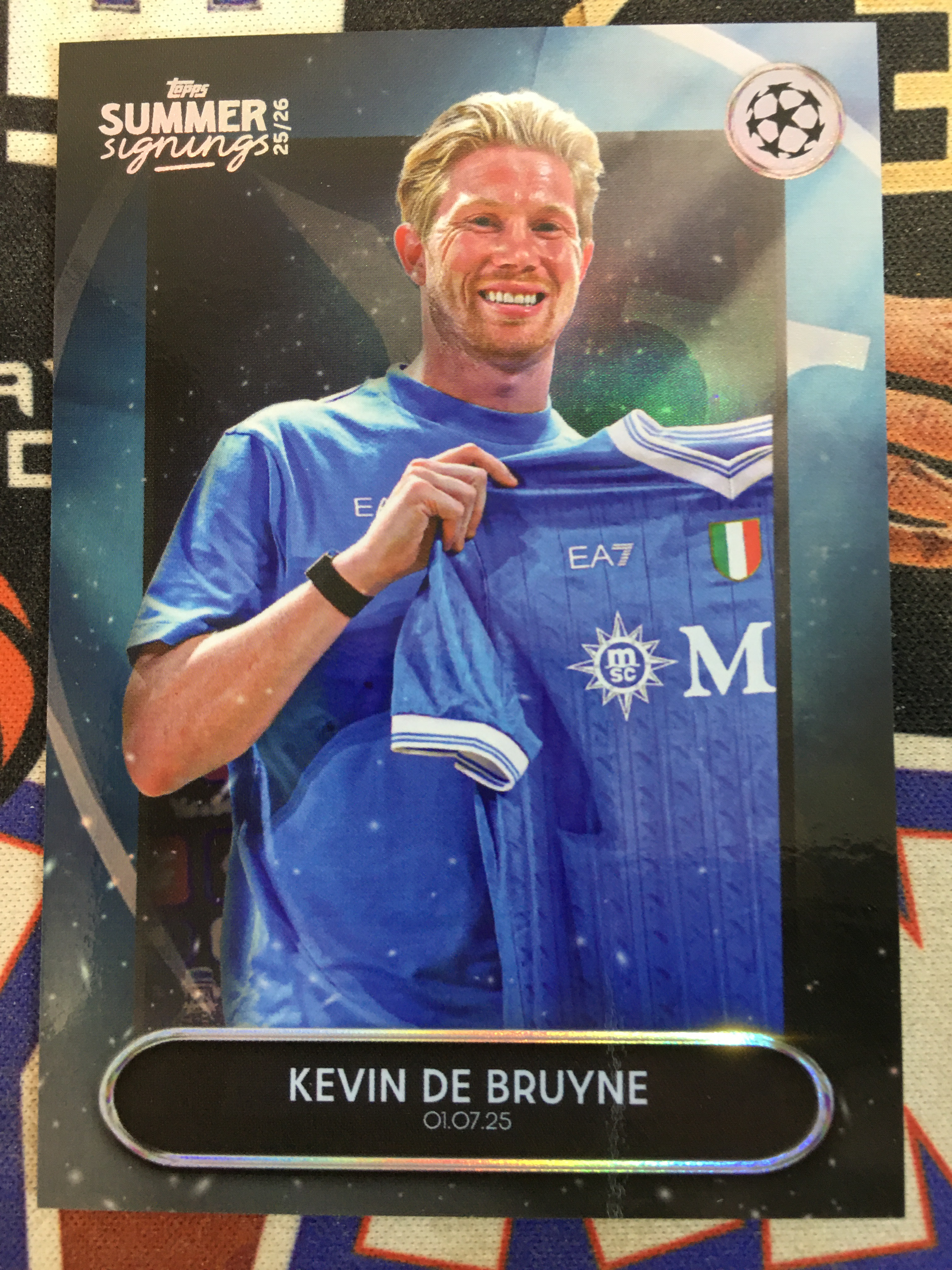2025 Topps Summer Signings Kevin De Bruyne 【Henry House】那不勒斯 曼城 丁丁 德布劳内 特卡折射 大比例！！！hzy