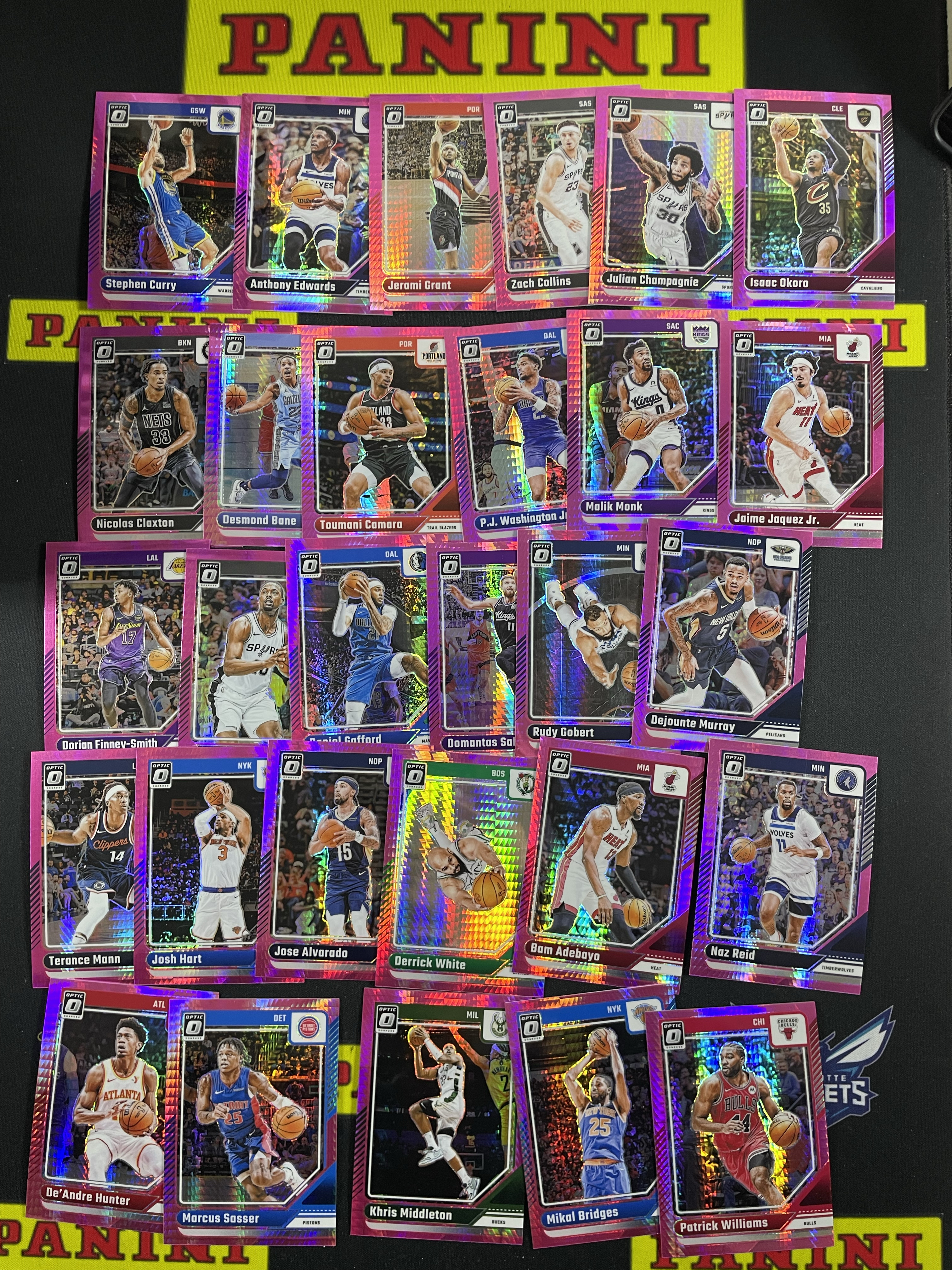 【皮成仙拍卖 统一手续费6%】 PANINI 24-25 杜蕾斯 OPTIC 库里 安东尼爱德华兹 德章泰穆雷 小海梅哈克斯 等 粉hyper折射 一图打包 值得收藏【只发顺丰】白白124