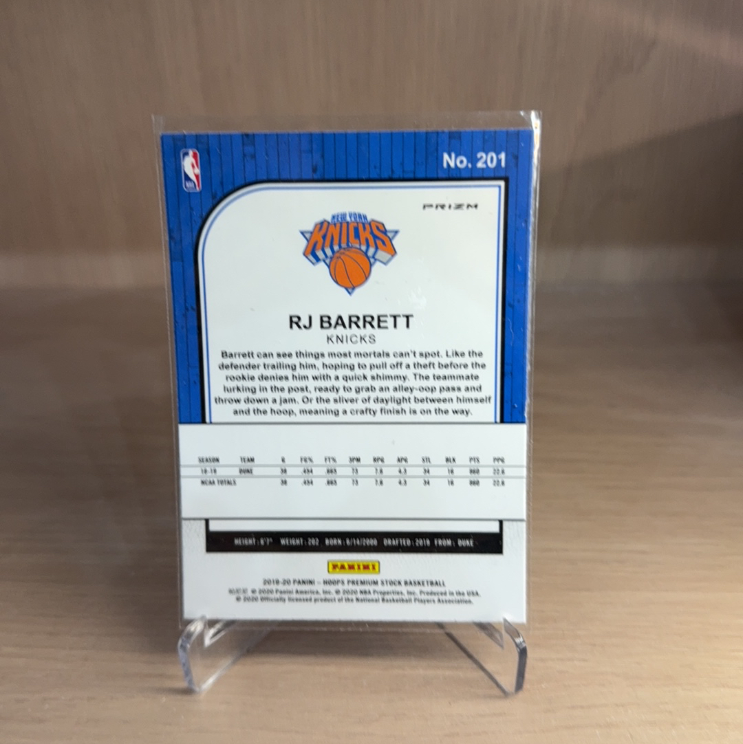 2019-20 Panini NBA Hoops R.J. Barrett RC 【免费代卖】尼克斯 新秀 RC RJ 巴雷特 银折 瀑布折 折射 专收必备 值得收藏!!