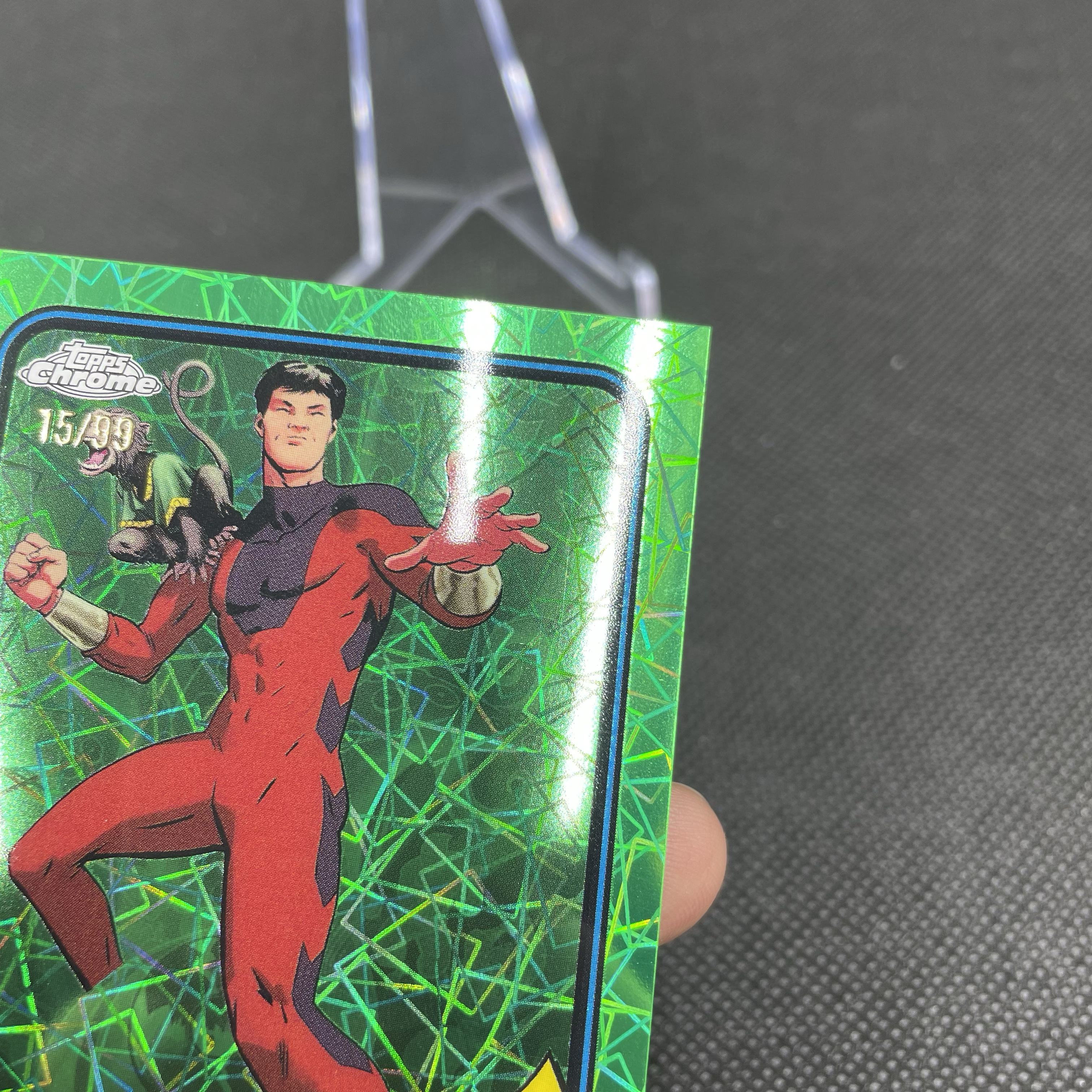 2025 Topps Chrome Spider-Girl 【无界代卖】Marvel(MCU)漫威 尚气 上气 15/99编 绿折 绿镭射折 品如图 不累计 ZY