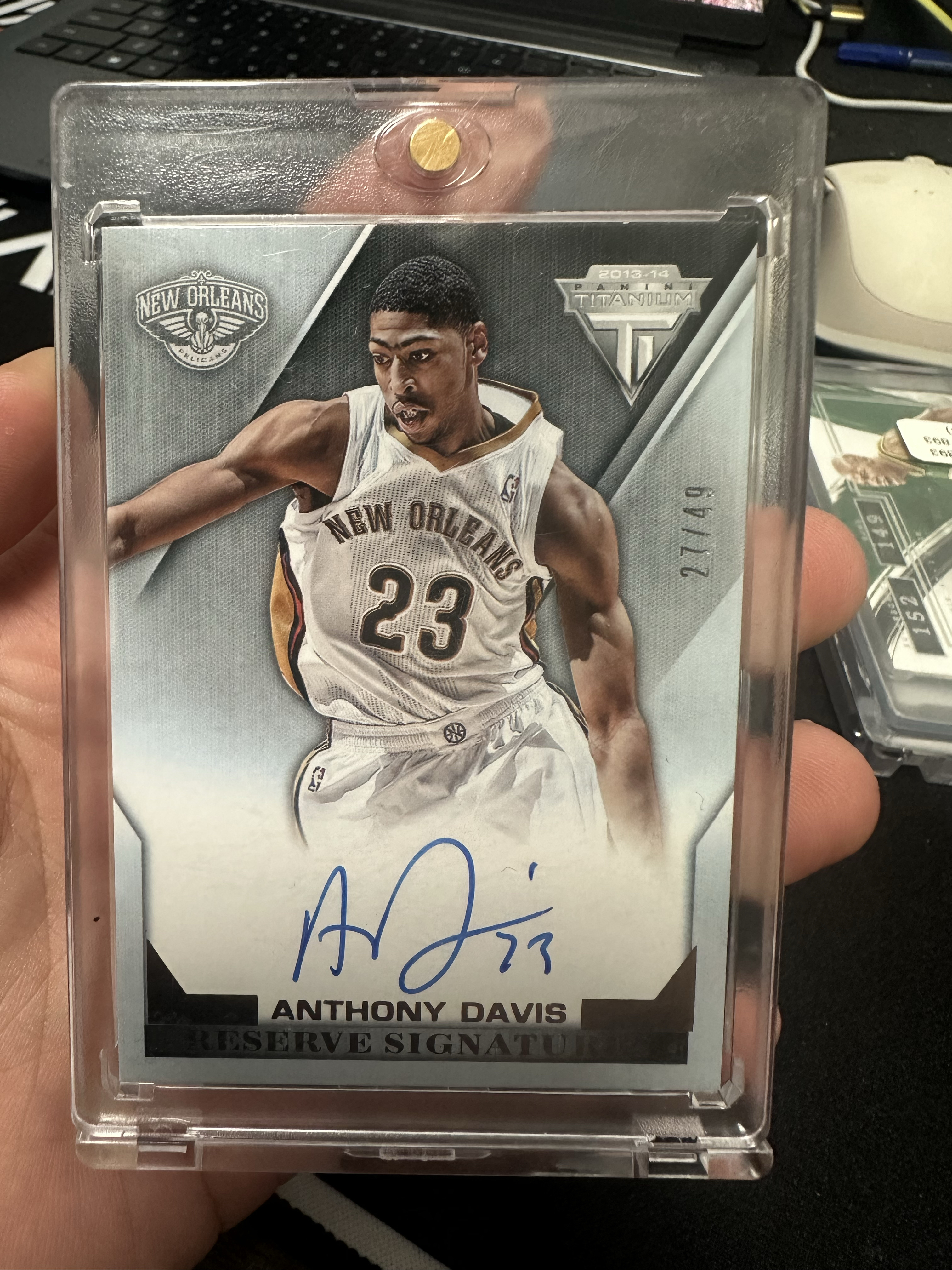 2013-14 Panini Titanium Anthony Davis 泰坦 鹈鹕 浓眉 安东尼 戴维斯 Anthony Davis 49编 签字 卡签 品相见图 福袋