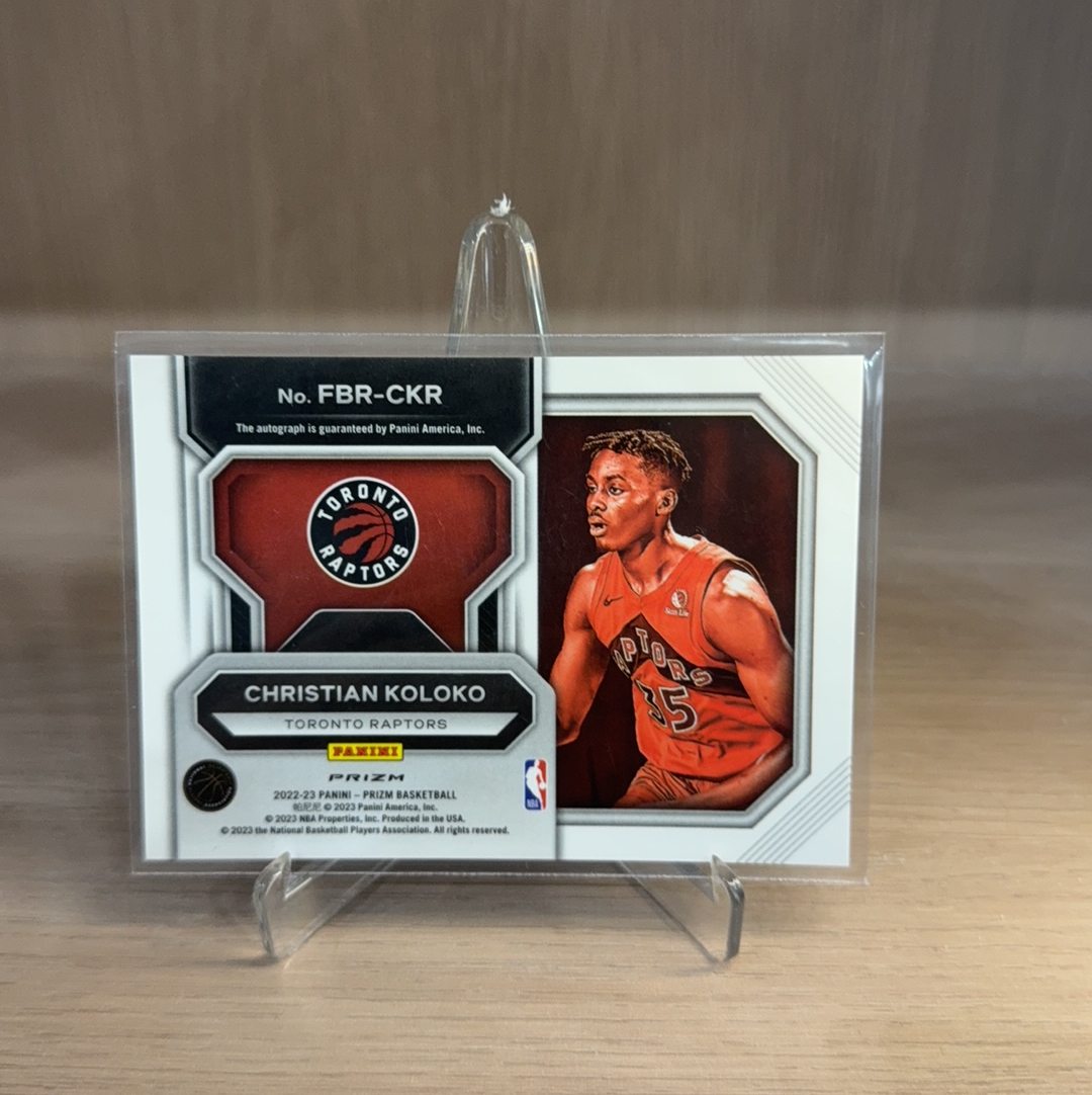 2022-23 Panini Prizm Christian Koloko RC 【免费代卖】猛龙 新秀 RC 克洛克 PZ PRIZM 签字 贴签 泡泡折 折射 卡品如图 值得收藏!!