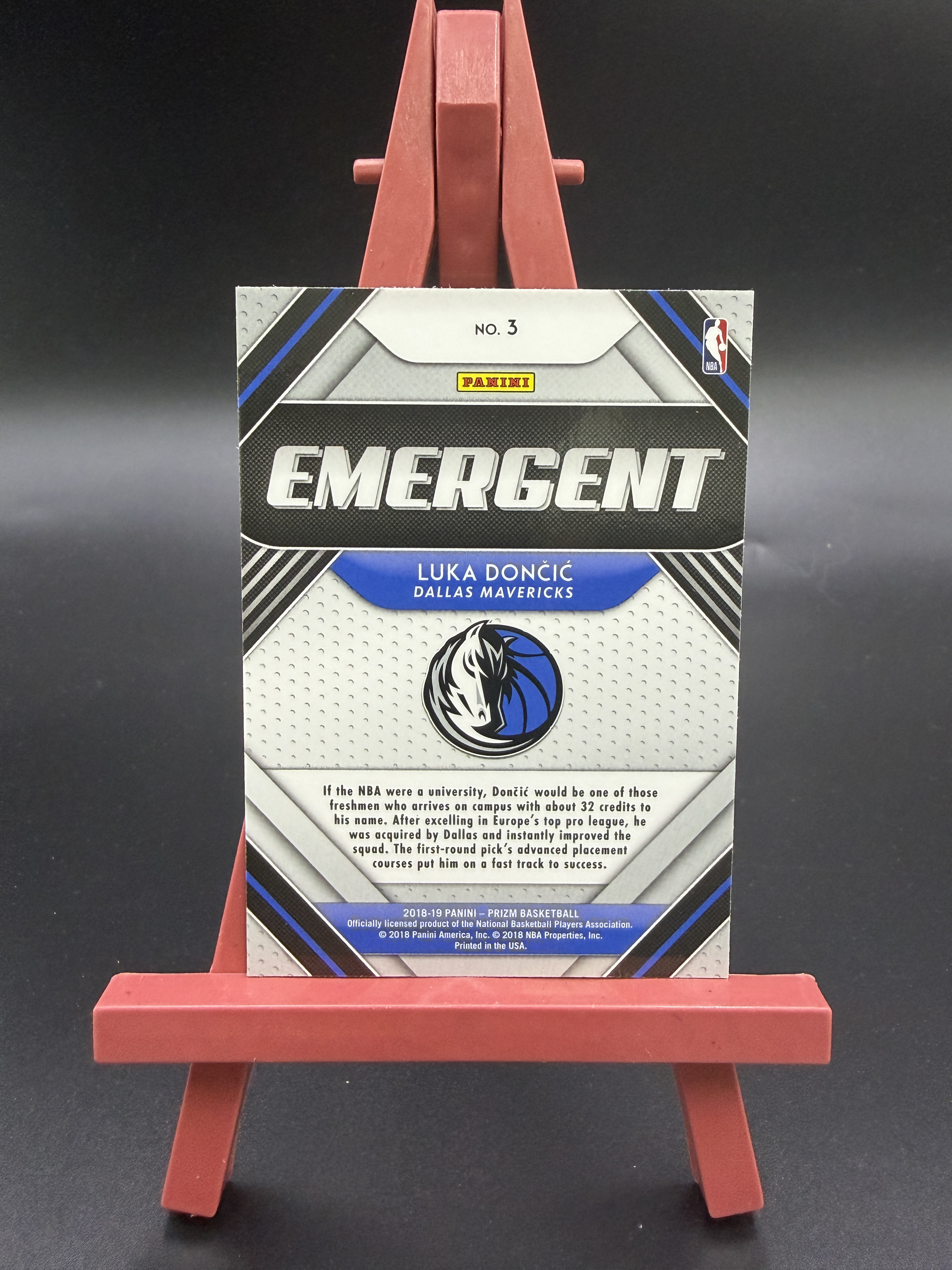 【西子拍卖】2018-19 Panini Prizm Luka Doncic RC 新秀 独行侠 东契奇 Emergent特卡 卡品如图 XZ04