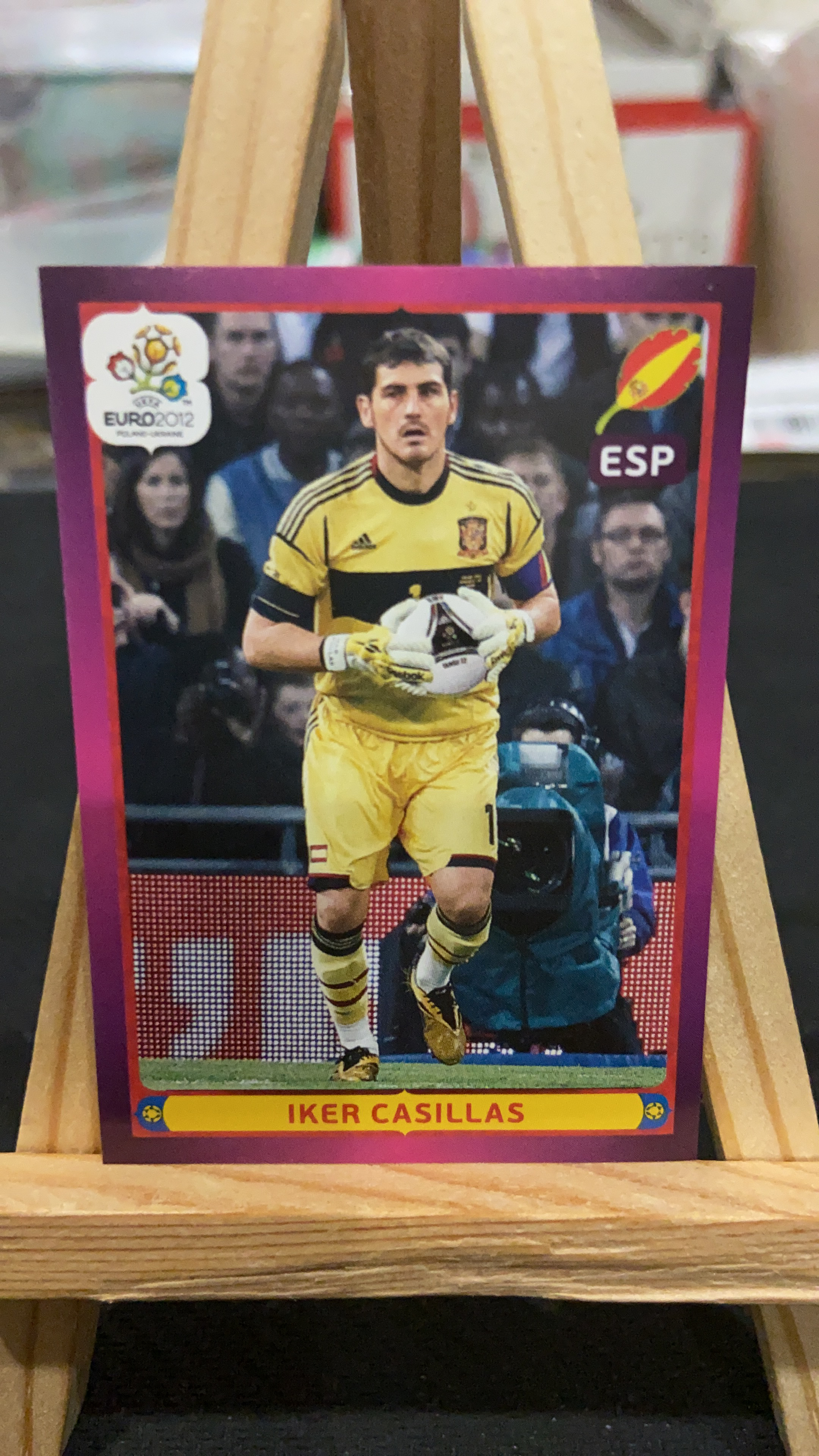 2012 Panini Euro 欧洲杯 贴纸 【不累计】 西班牙 皇家马德里 卡西利亚斯 大比例 凑套