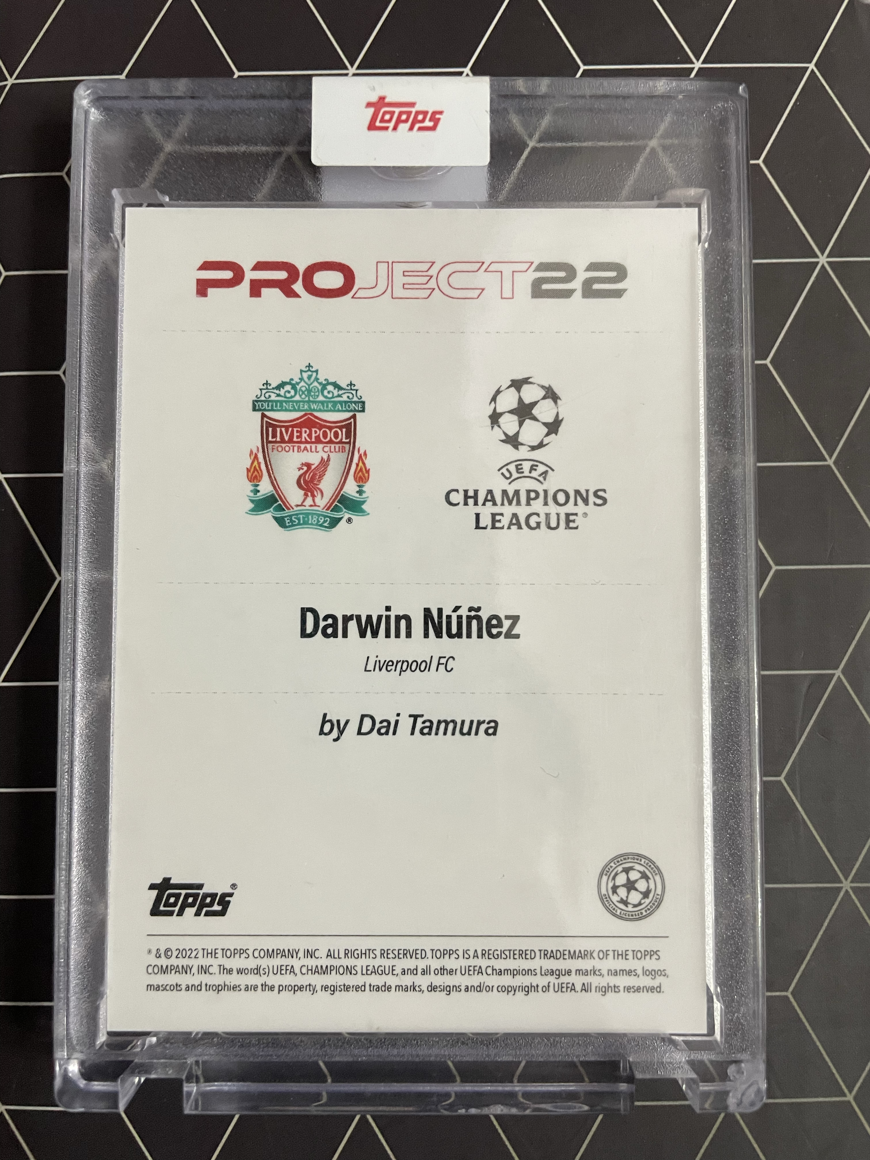 2022 Topps project22 Darwin Nunez 【hellfire拍卖】topps project22系列 利物浦 乌拉圭 努涅斯 艺术家联名卡 jjj