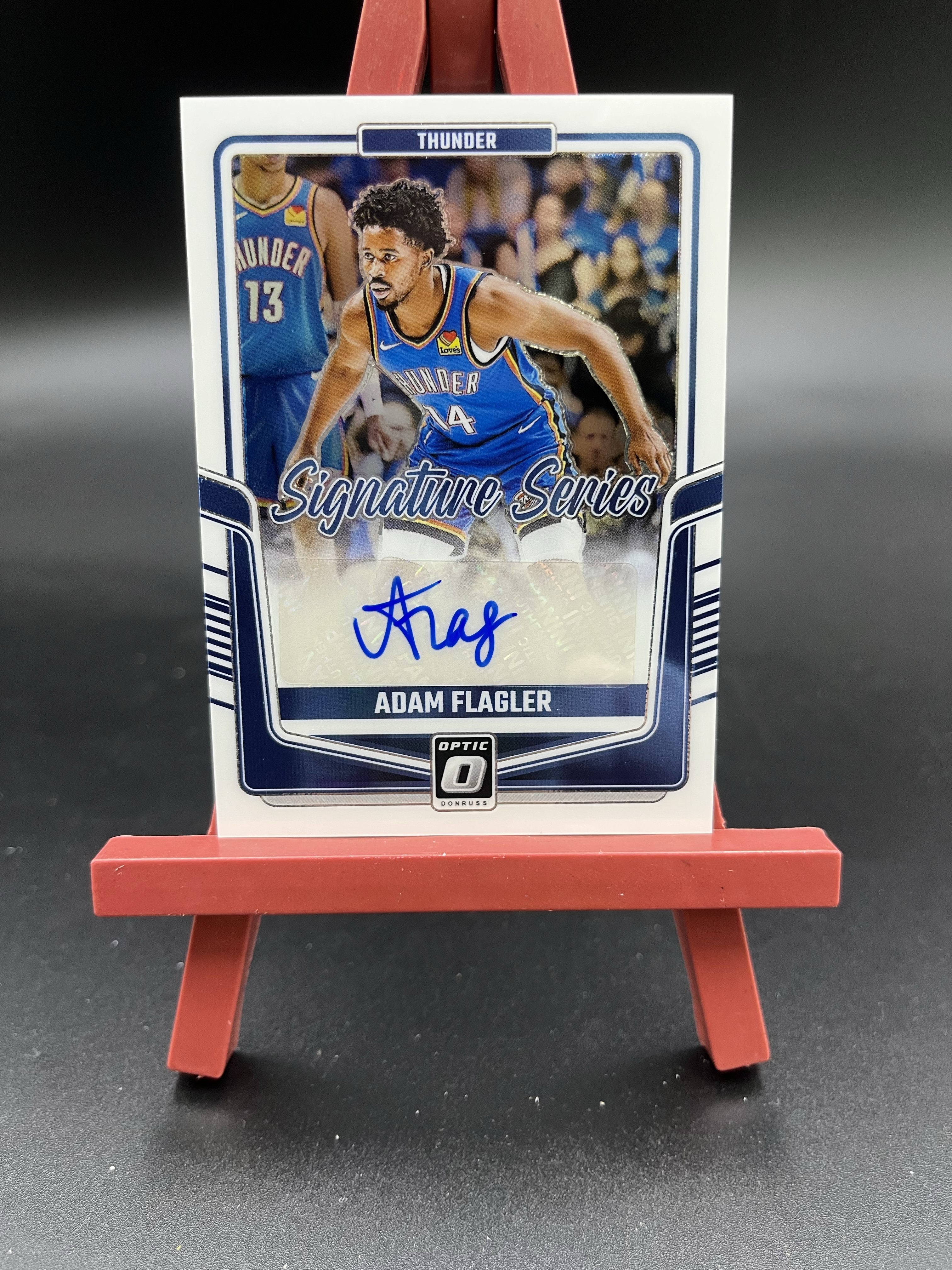 2024-25 Panini Donruss Optic Adam Flagler 杜蕾斯OP 亚当 弗拉格勒 雷霆 签字 贴签 银折 折射 SS签 卡品如图【优质签字专场】04WZ