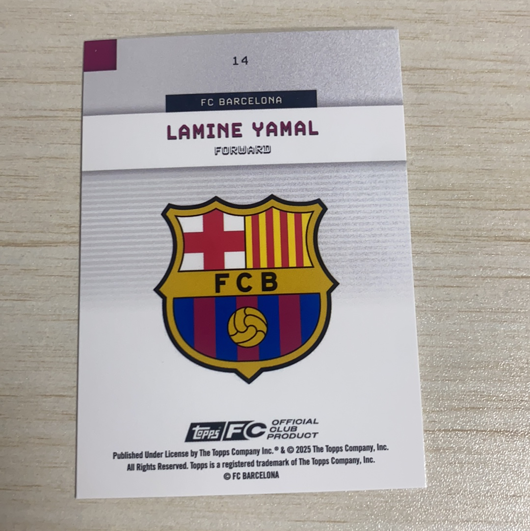 【小牛代拍】2025-26 Topps 巴萨 巴塞罗那 Team Set 队盒 Lamine Yamal 拉明 亚马尔 150编 蓝碎冰折 卡品如图 收藏必备(一哥)
